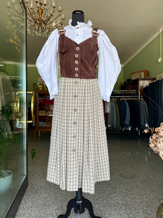 Dirndl in lana e camoscio - TG. 42/44