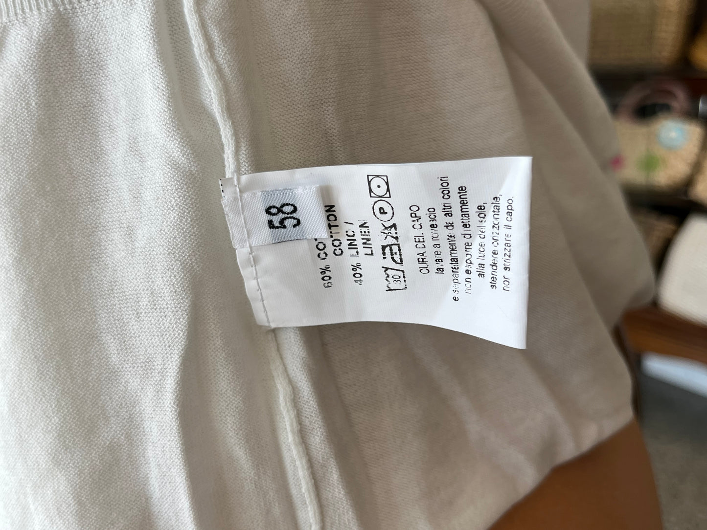 Polo a maniche corte cotone/lino tg. 58