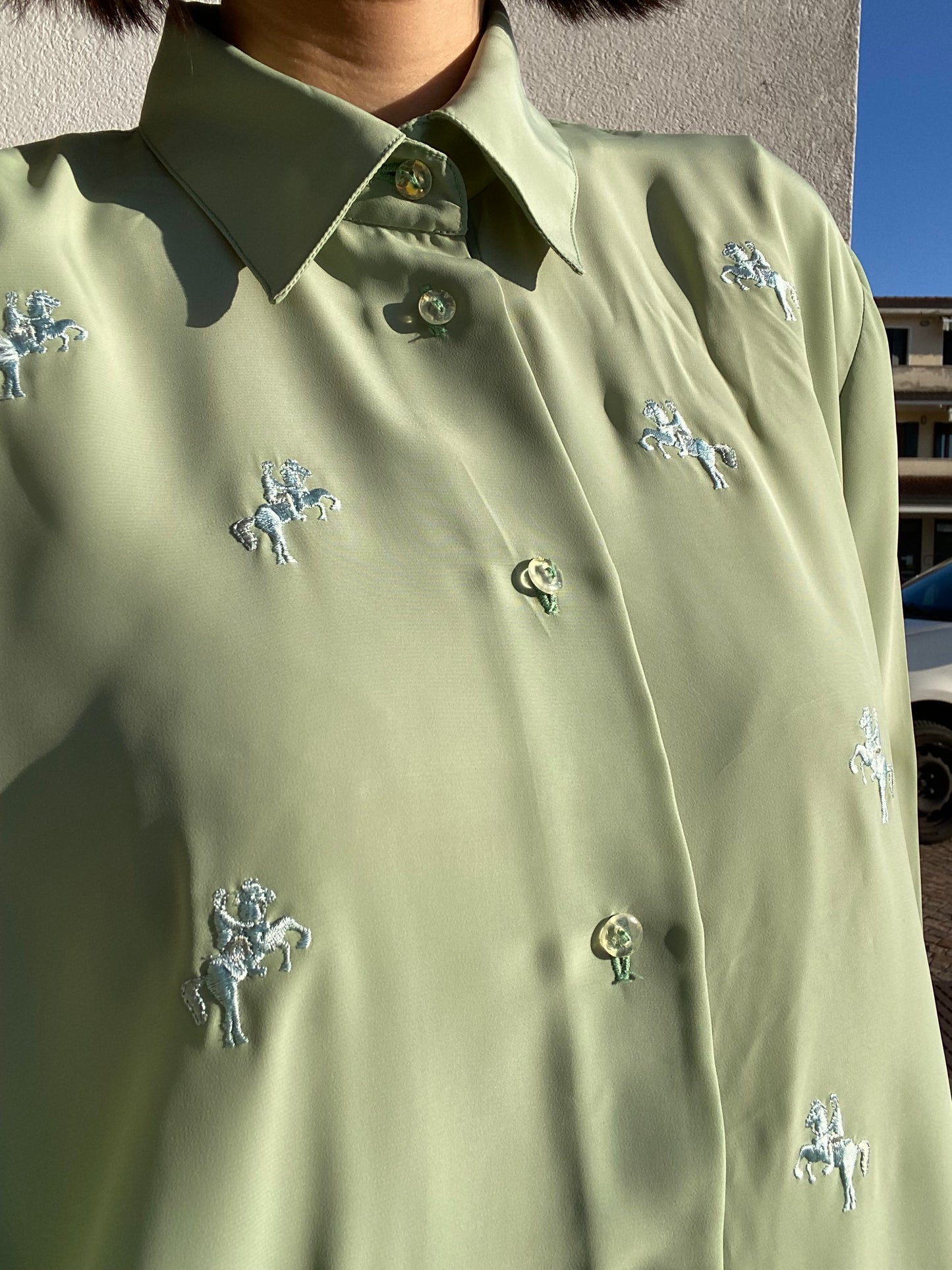 Camicia verde pastello - TG. 46/48/50/52