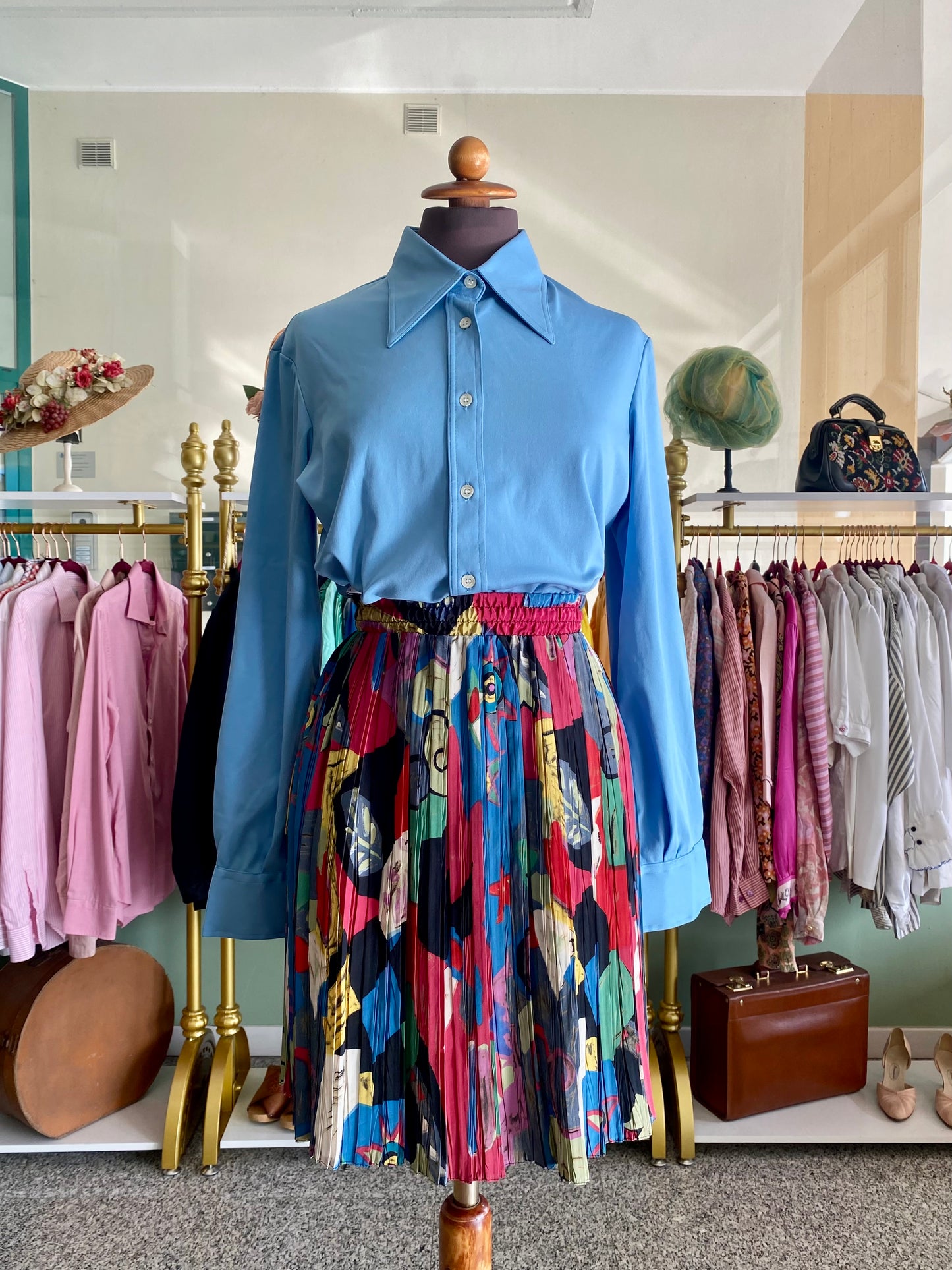 Camicia celeste anni ‘70 - TG. 44/46
