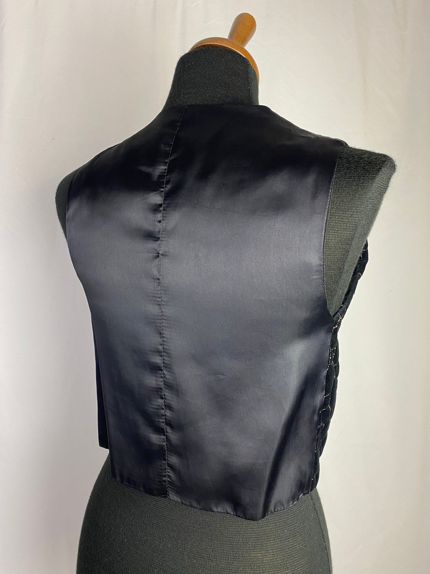 Gilet trapuntato nero e oro - TG. 38/40