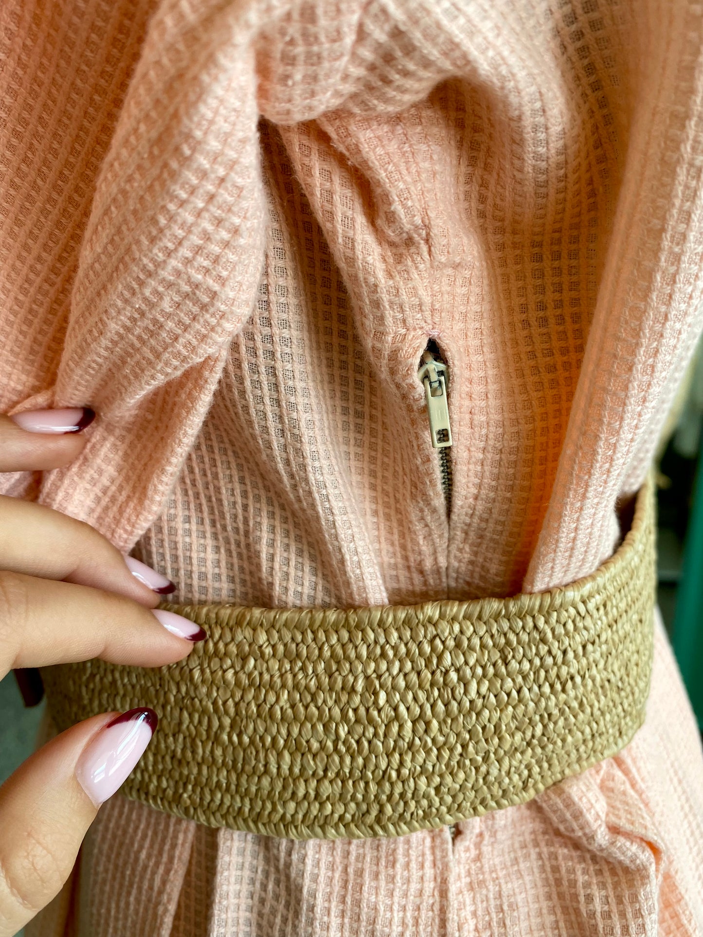 Abito Vintage Sartoriale Anni ’60 in Piqué di Cotone - TG. 46