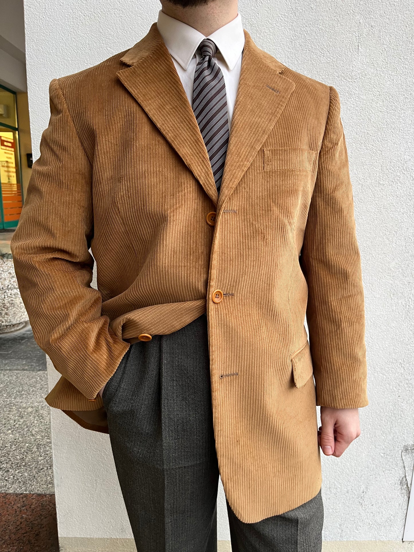 Giacca anni '80 velluto tg. 54