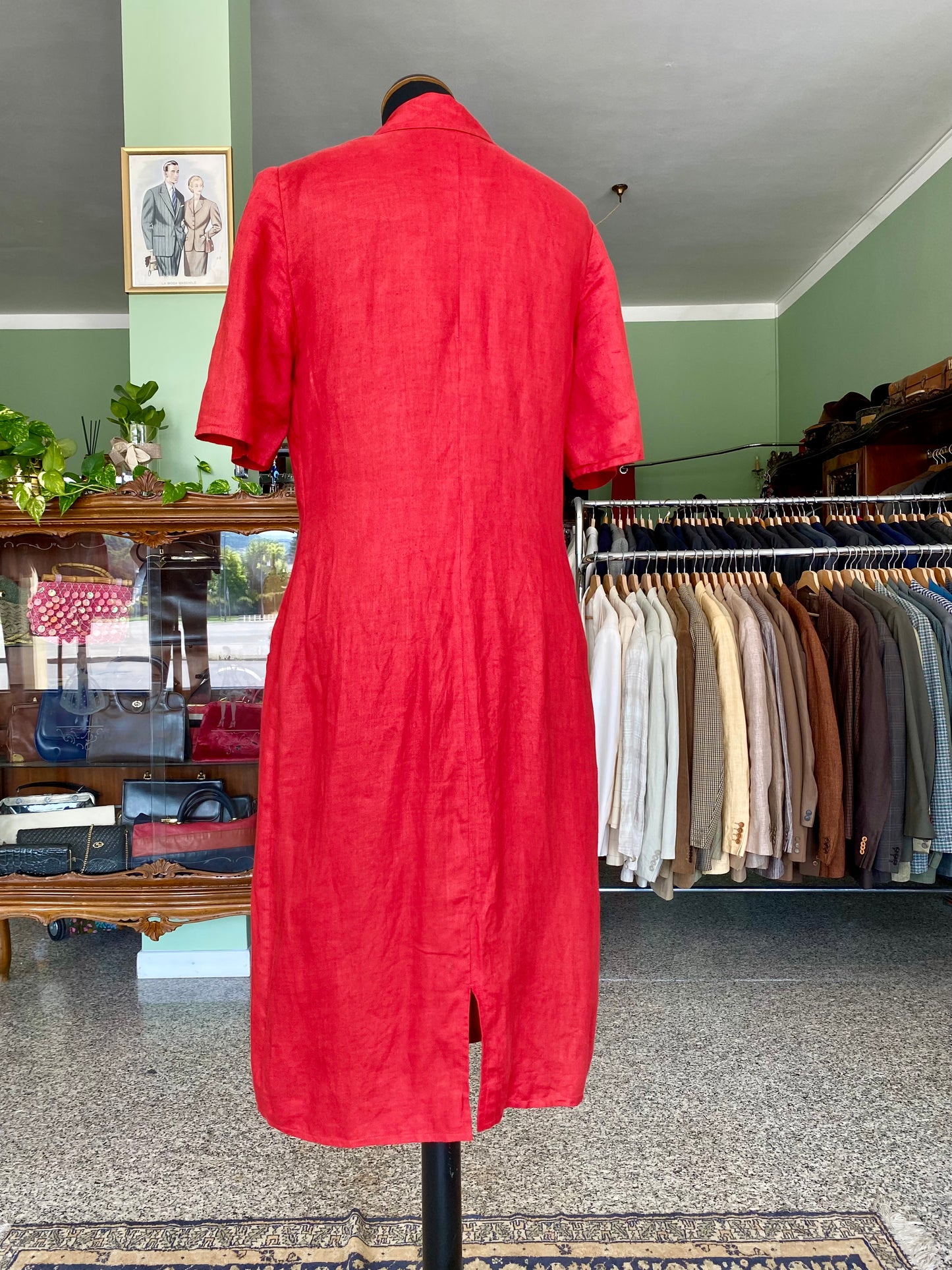 Abito rosso in lino - TG. 48