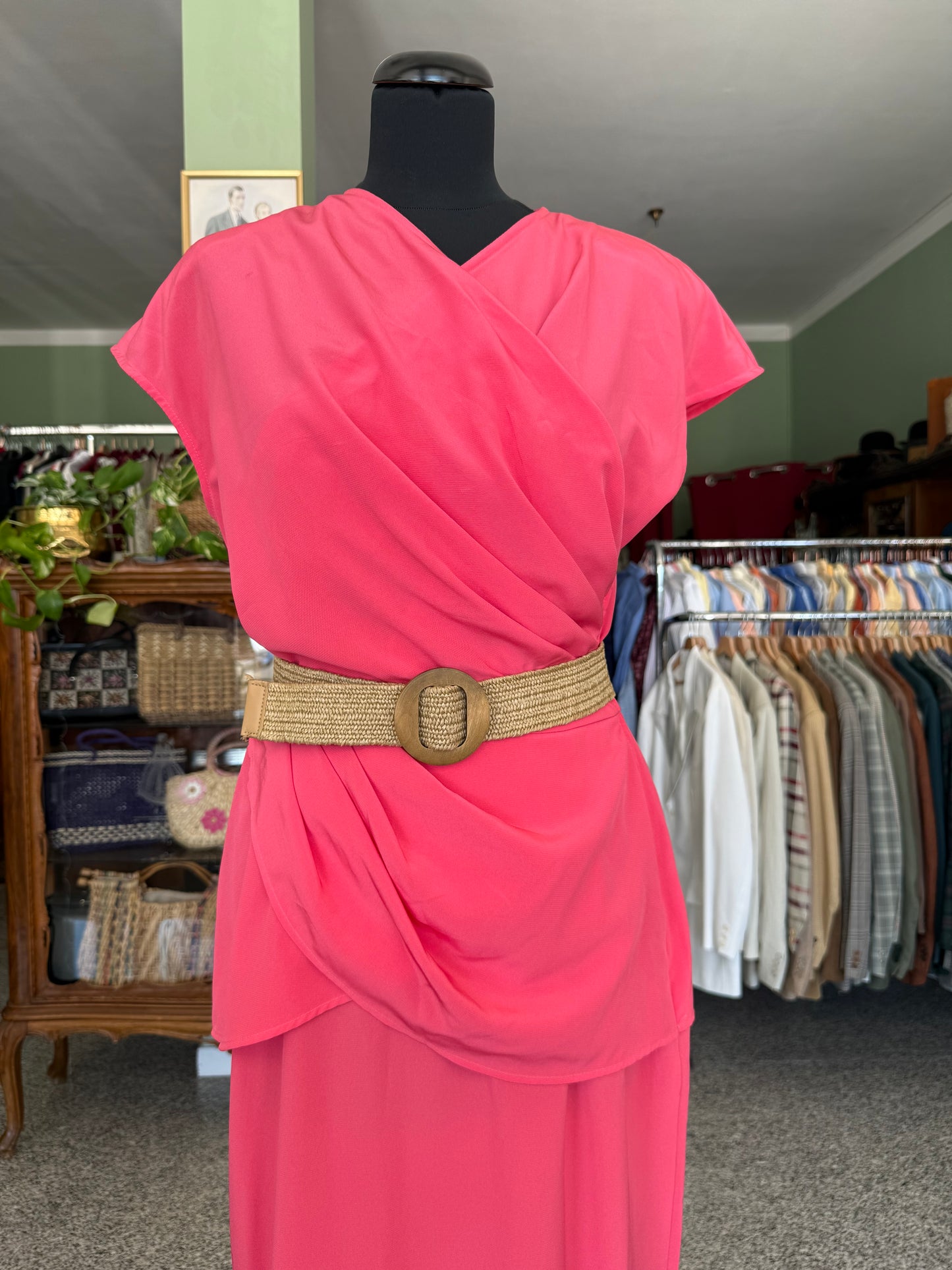 Abito con peplum color magenta - TG. 40/42