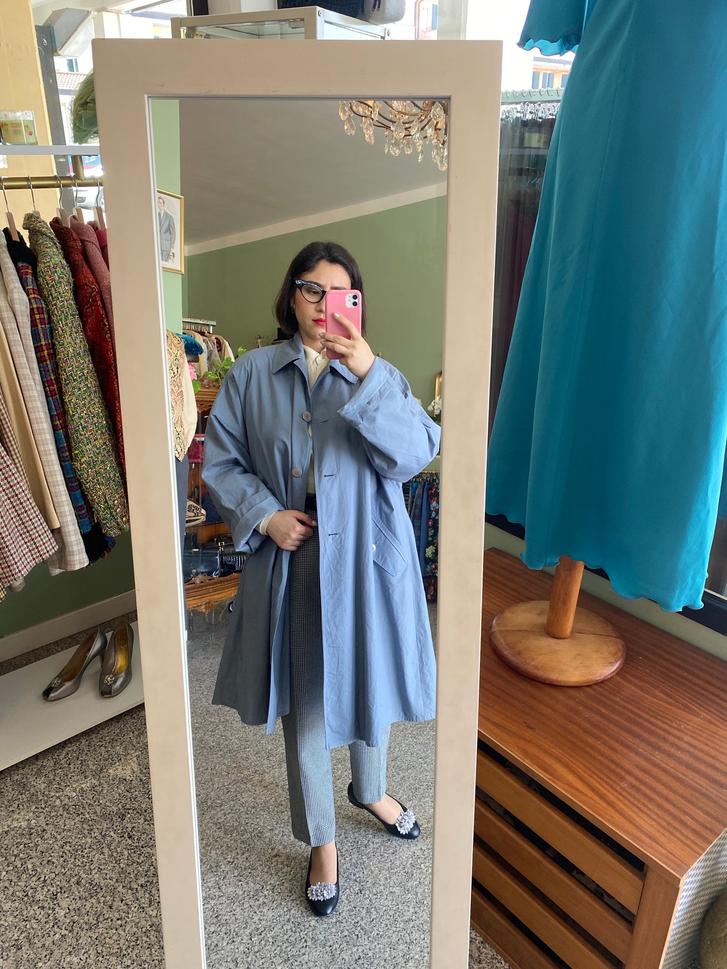 Trench anni ‘80 azzurro - TG. 40/42/44