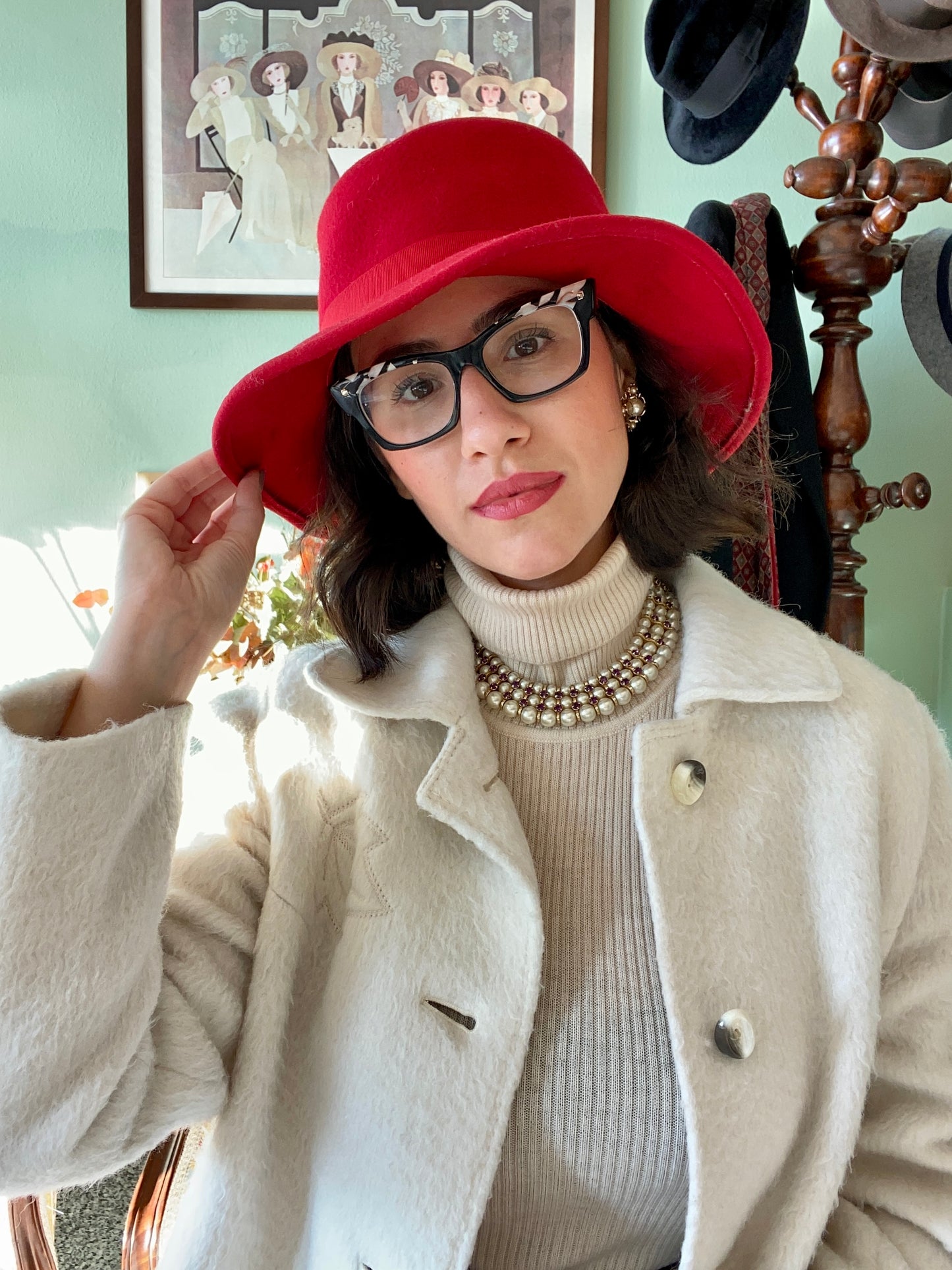 Cappello in lana rosso