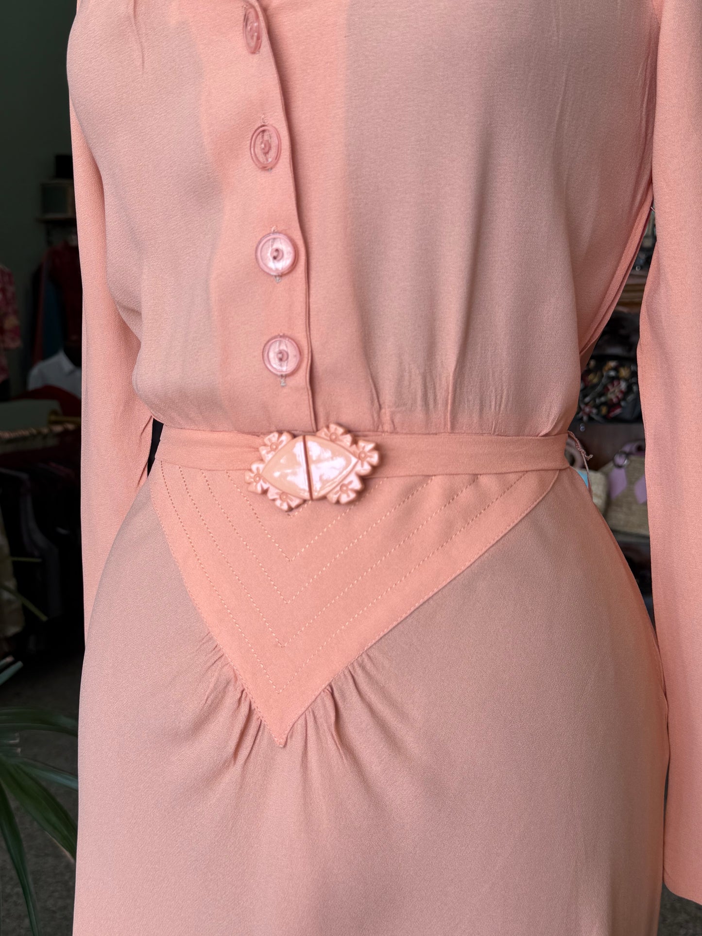 Abito rosa cipria stile anni ‘30 - TG. 38/40