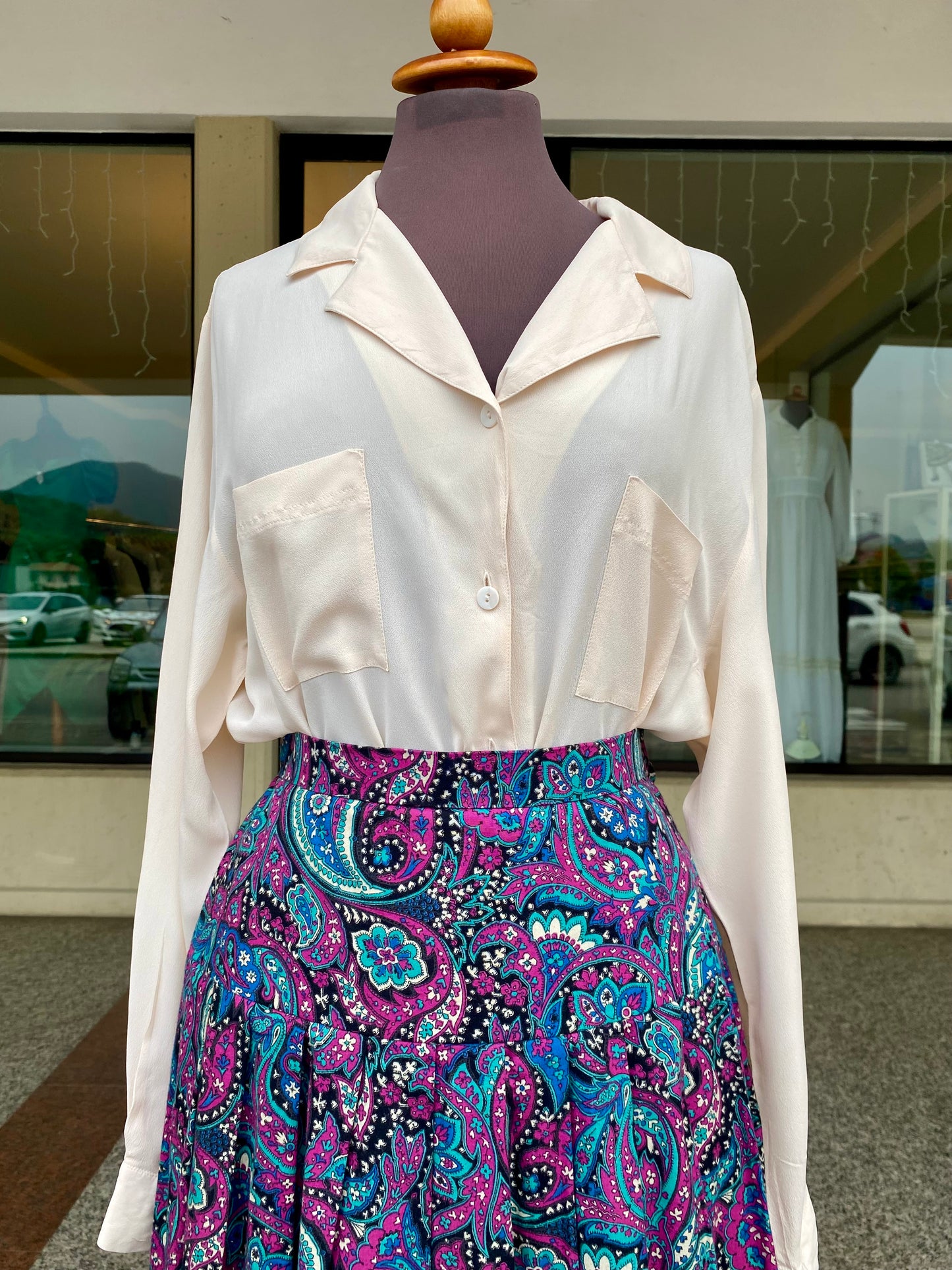 Camicia in seta panna - TG. 50