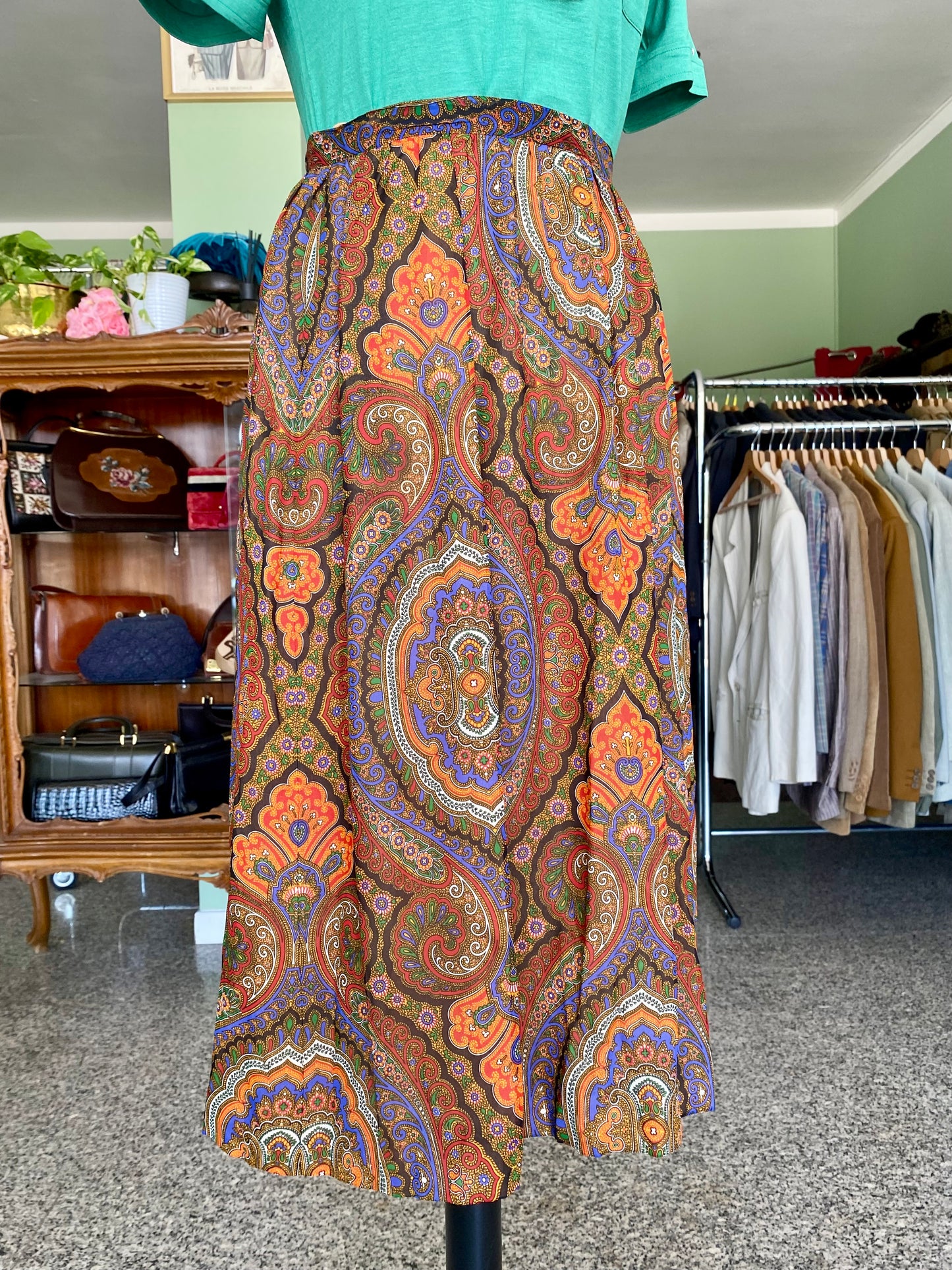 Gonna in seta fantasia Paisley - TG. 38