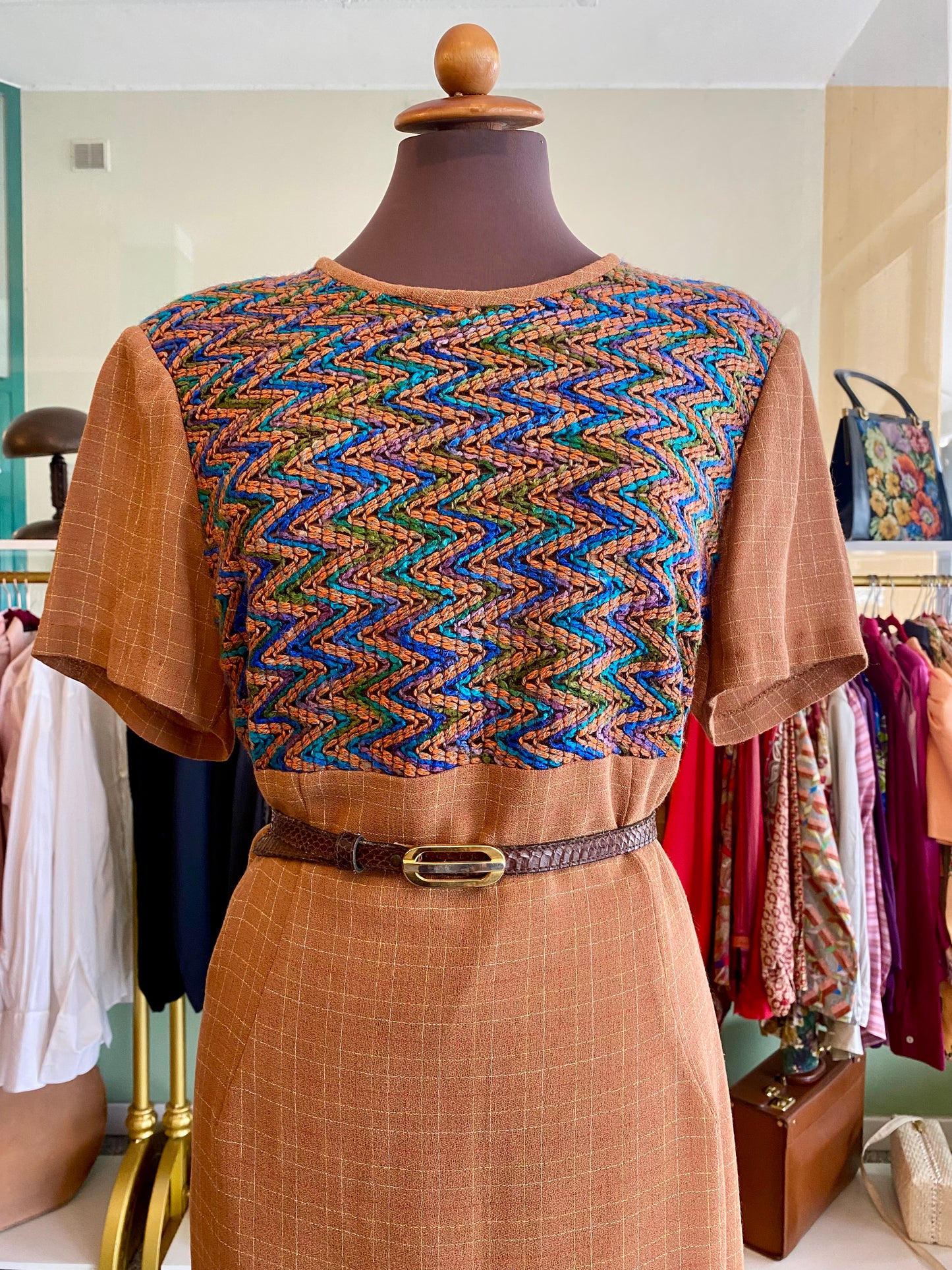 Tailleur giacca + abito anni ‘70 - TG. 50