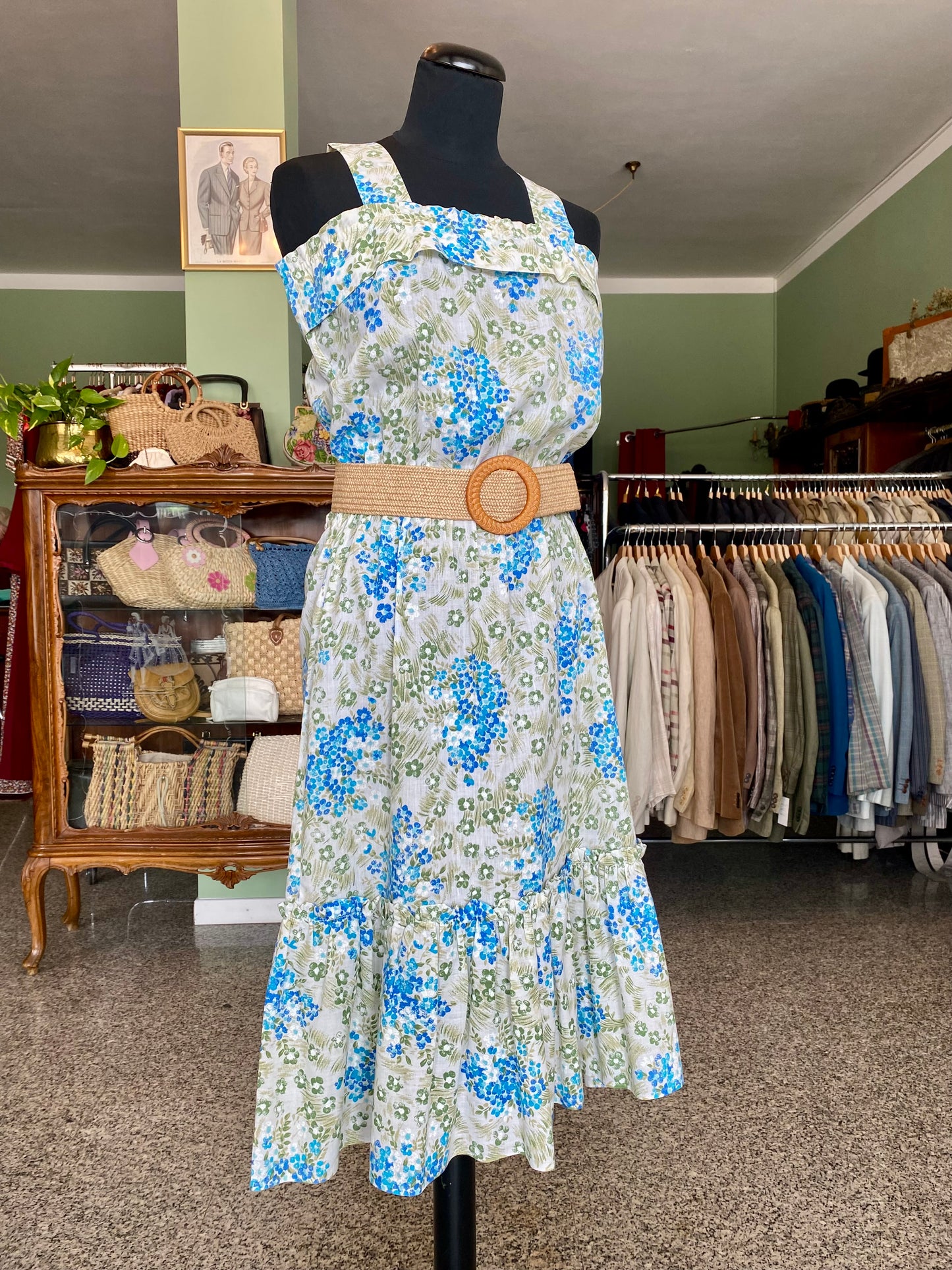 Abito prendisole anni ‘70 in cotone - TG. 40/42