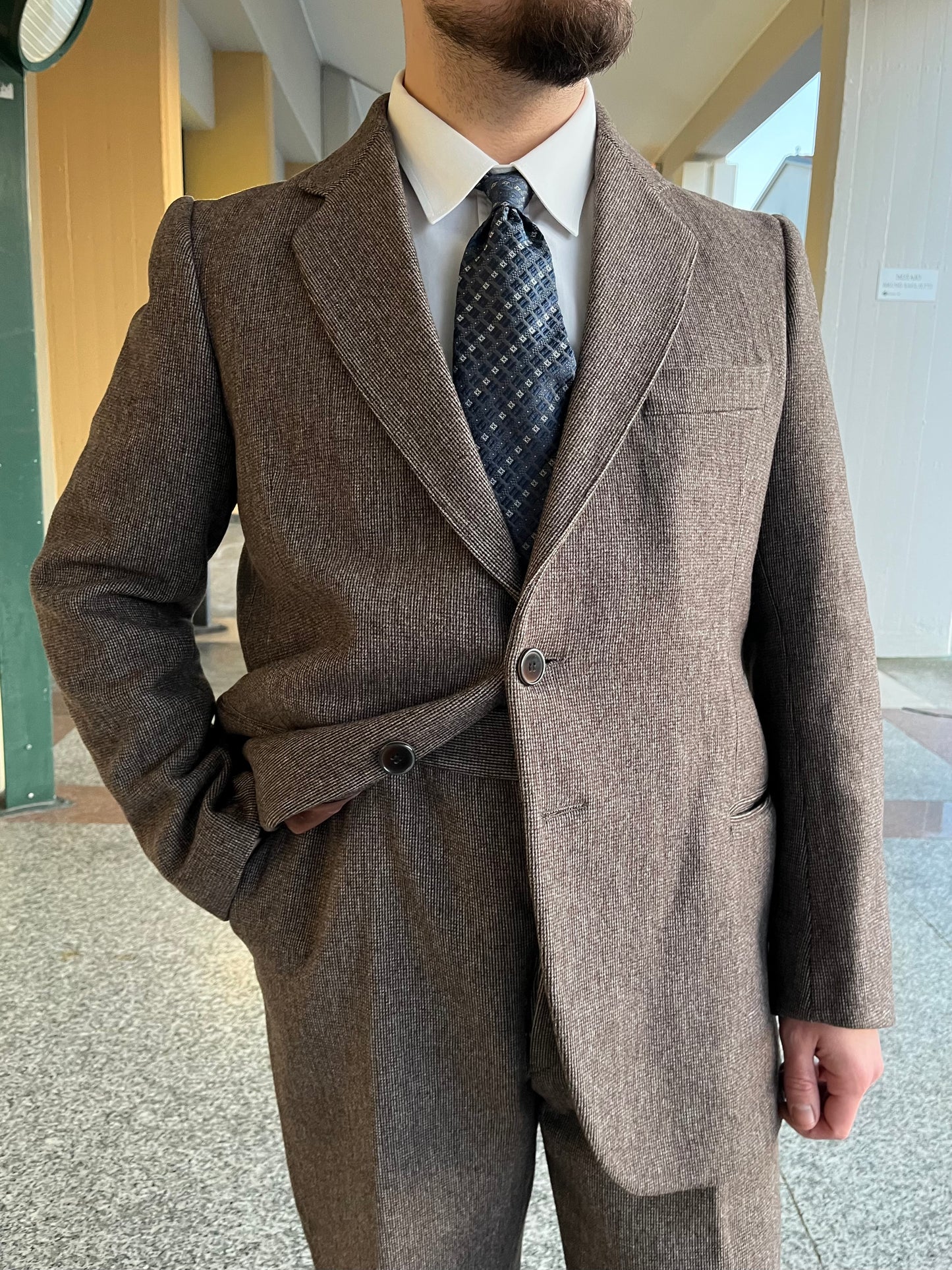 Completo anni '70 tweed tg. 52-54
