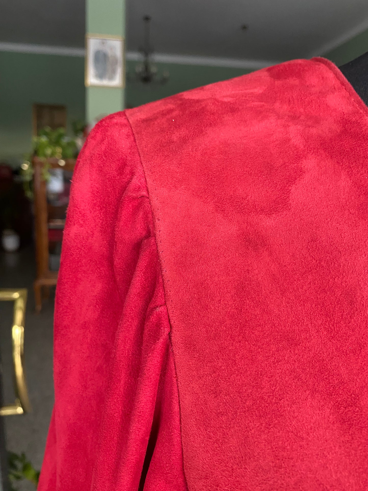 Abito rosso in camoscio - TG. 42/44 circa