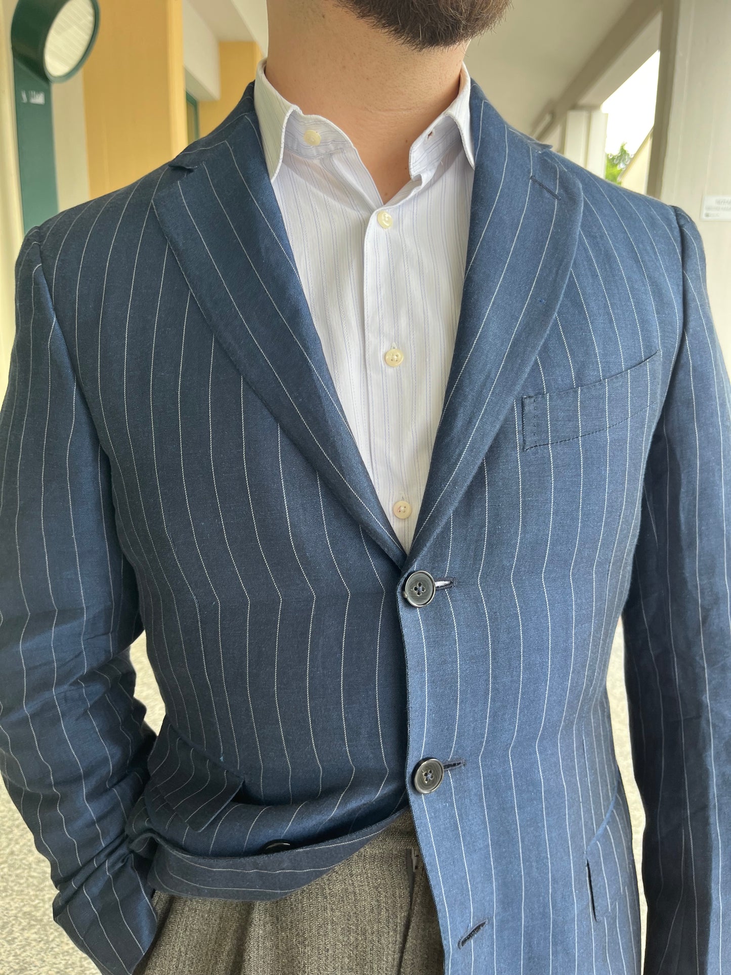 Giacca Ermenegildo Zegna in seta e lino tg. 48
