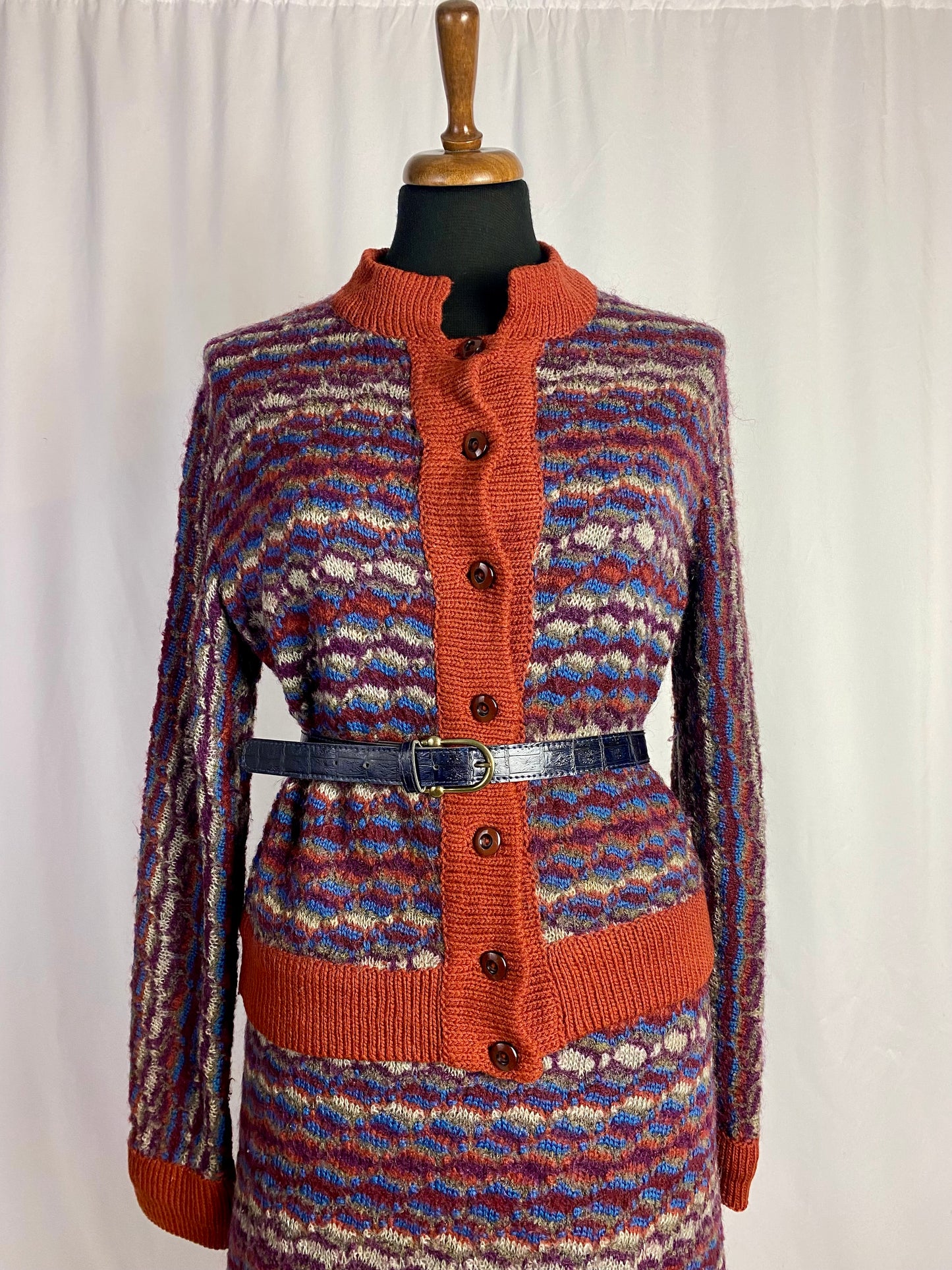 Set anni ‘70 cardigan + gonna - TG. 44