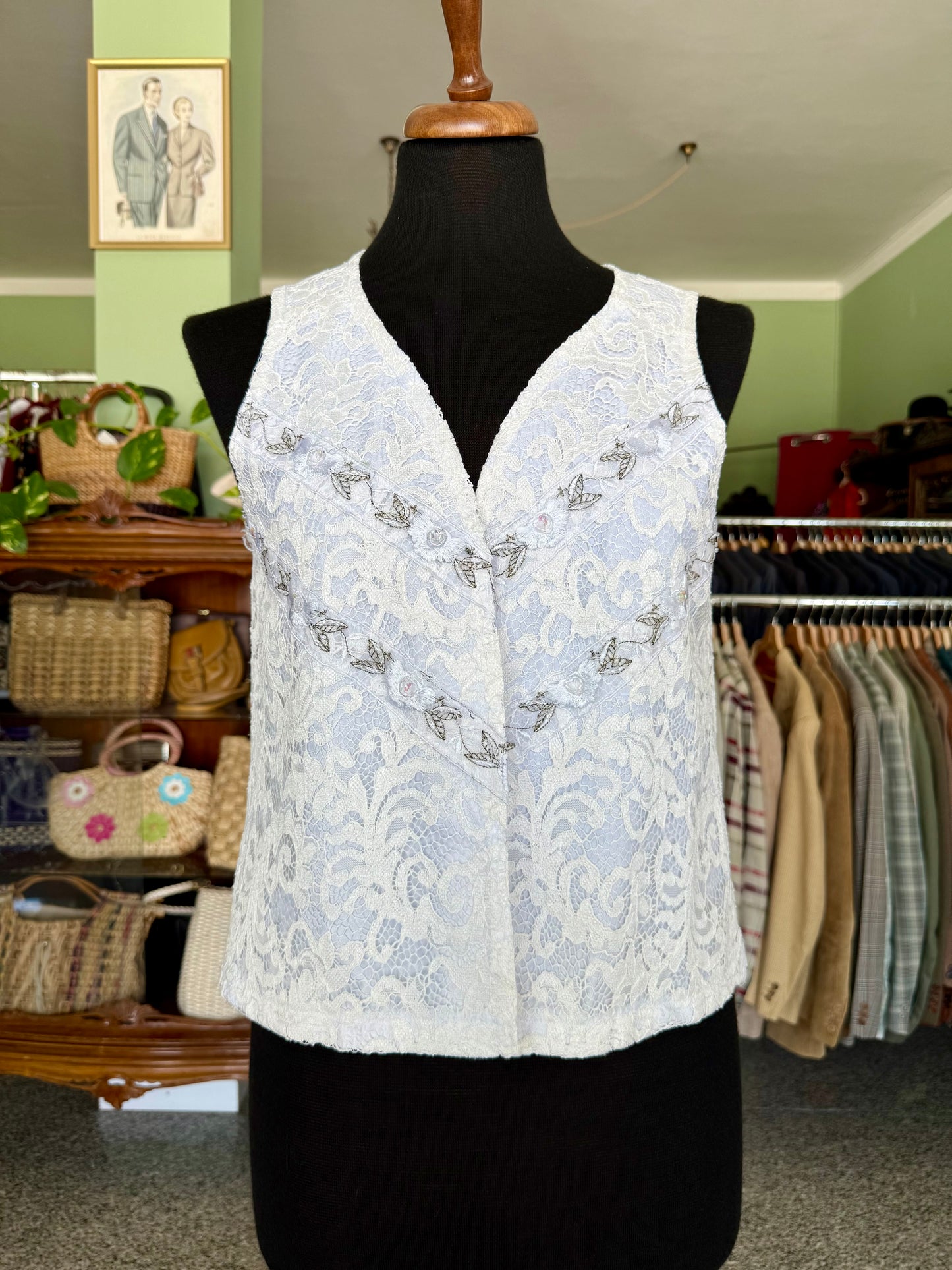 Gilet bianco in pizzo - TG. 40/42