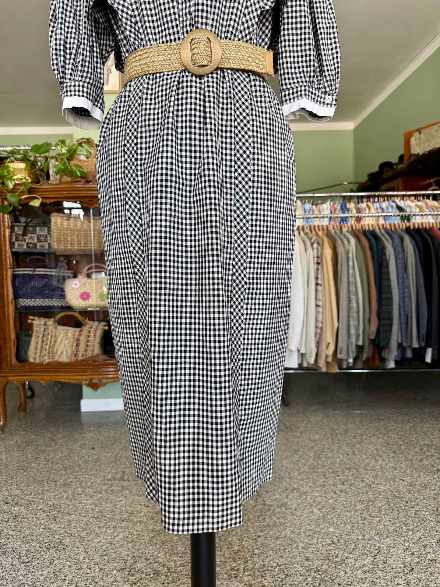 Abito in vichy bianco e nero - TG. 46/48