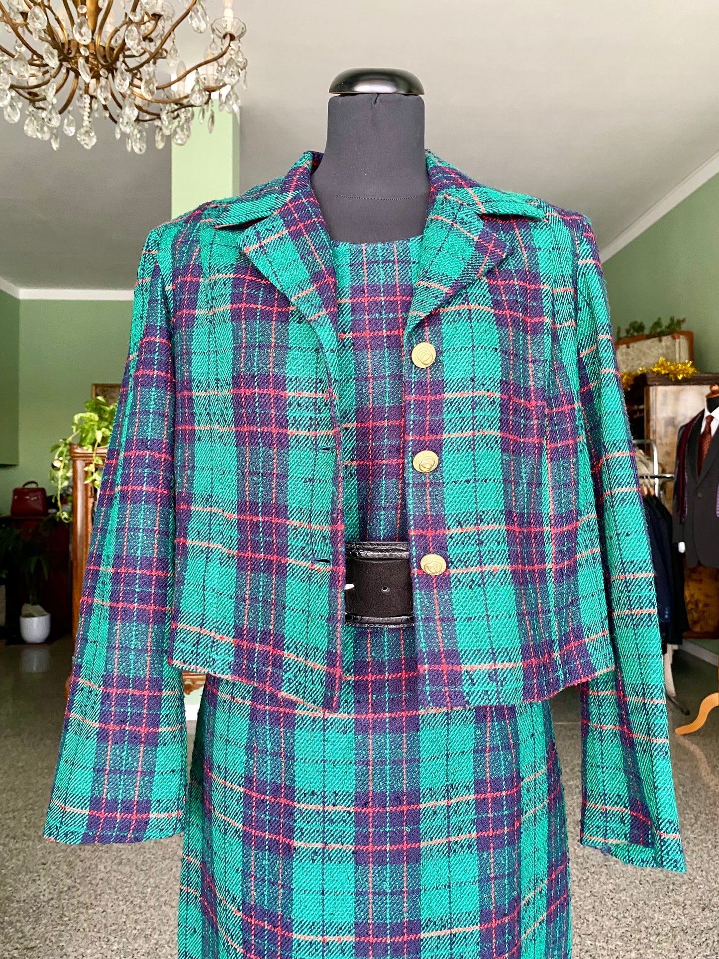Completo abito + giacca tartan - TG. 42