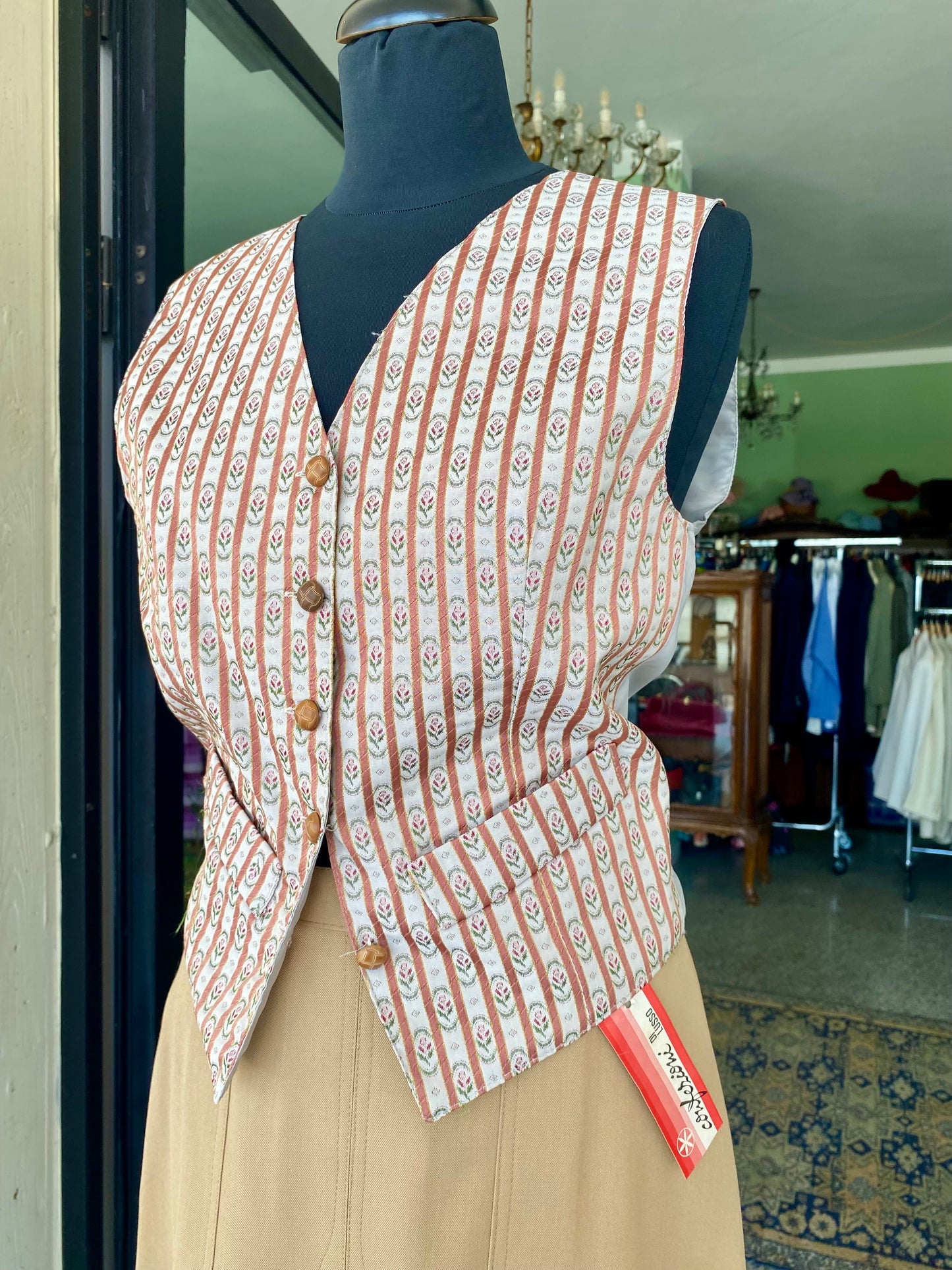 Gilet anni ‘70 con fiorellini - TG. 40/42