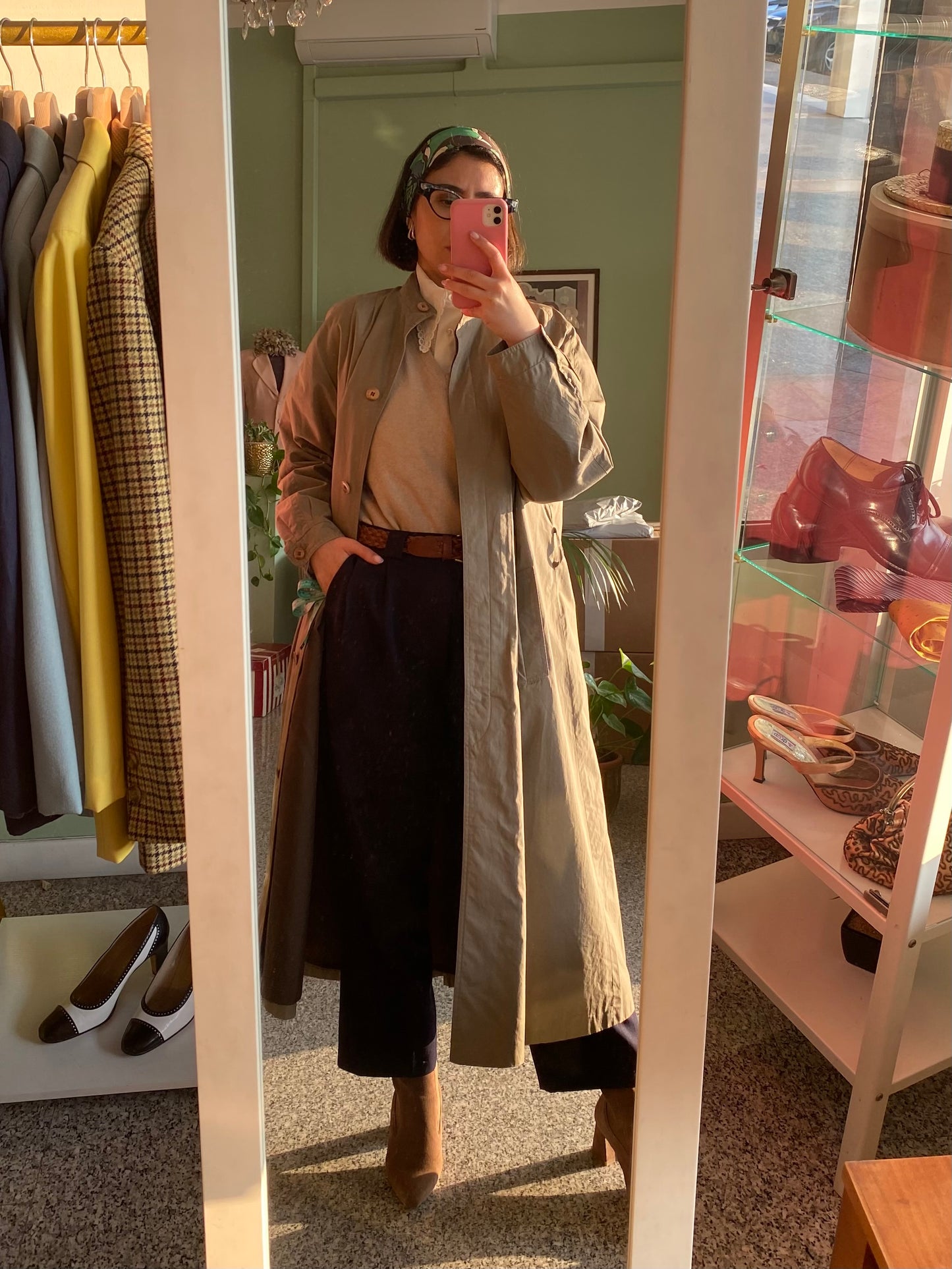 Trench anni ‘80 cachi - TG. 42/44/46