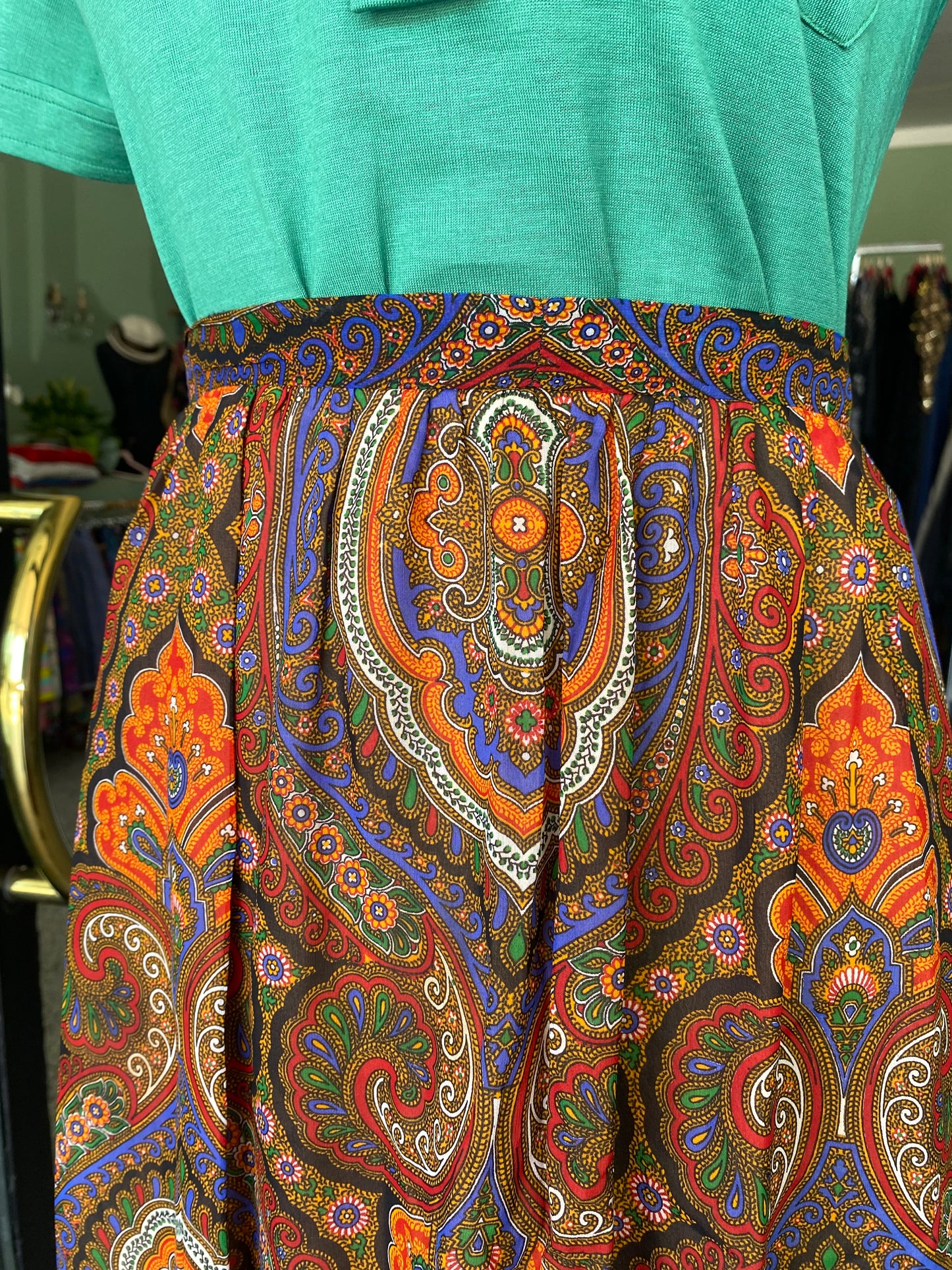 Gonna in seta fantasia Paisley - TG. 38
