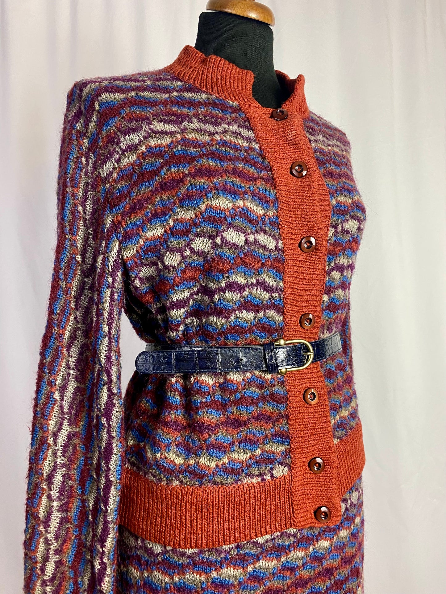 Set anni ‘70 cardigan + gonna - TG. 44