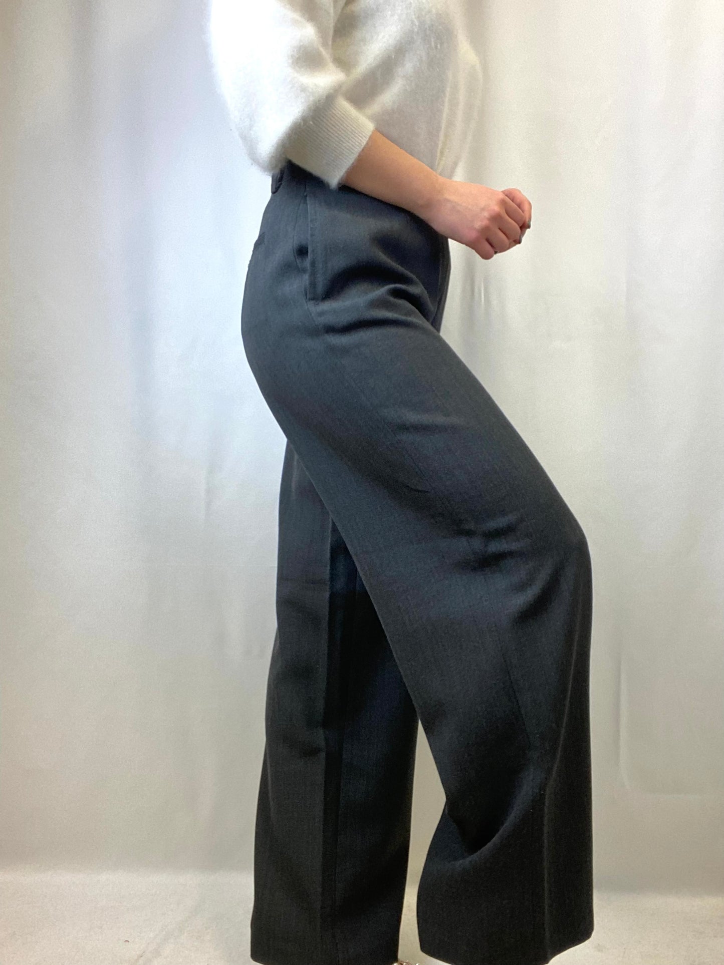 Pantaloni palazzo grigio scuro - 42