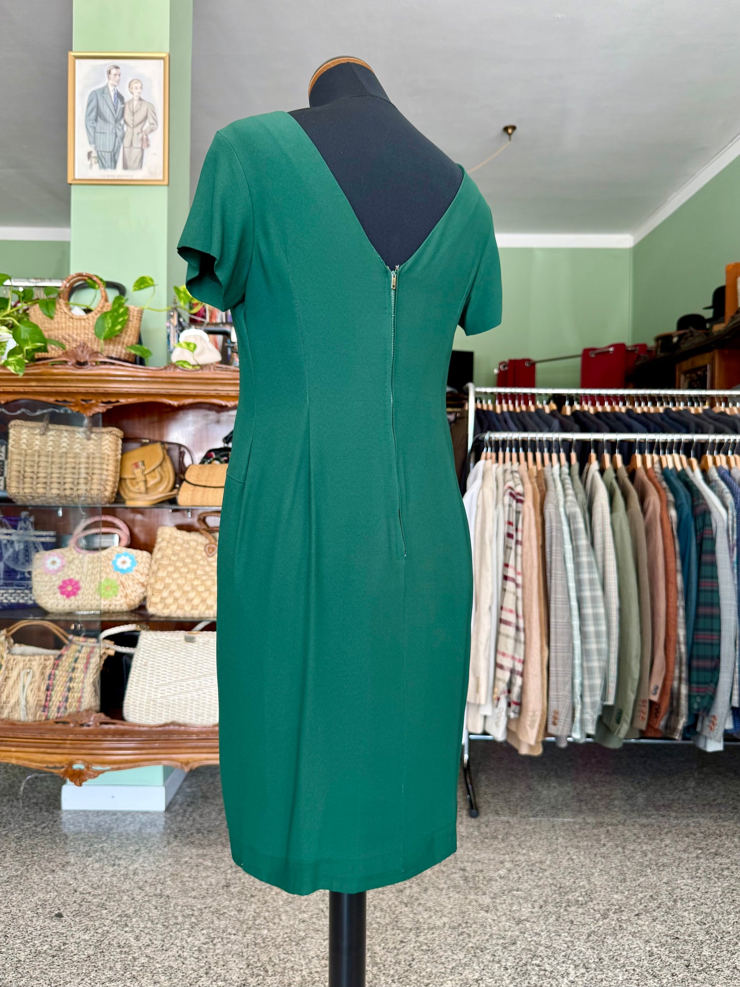 Abito sartoriale anni ‘60 verde bosco - TG. 38