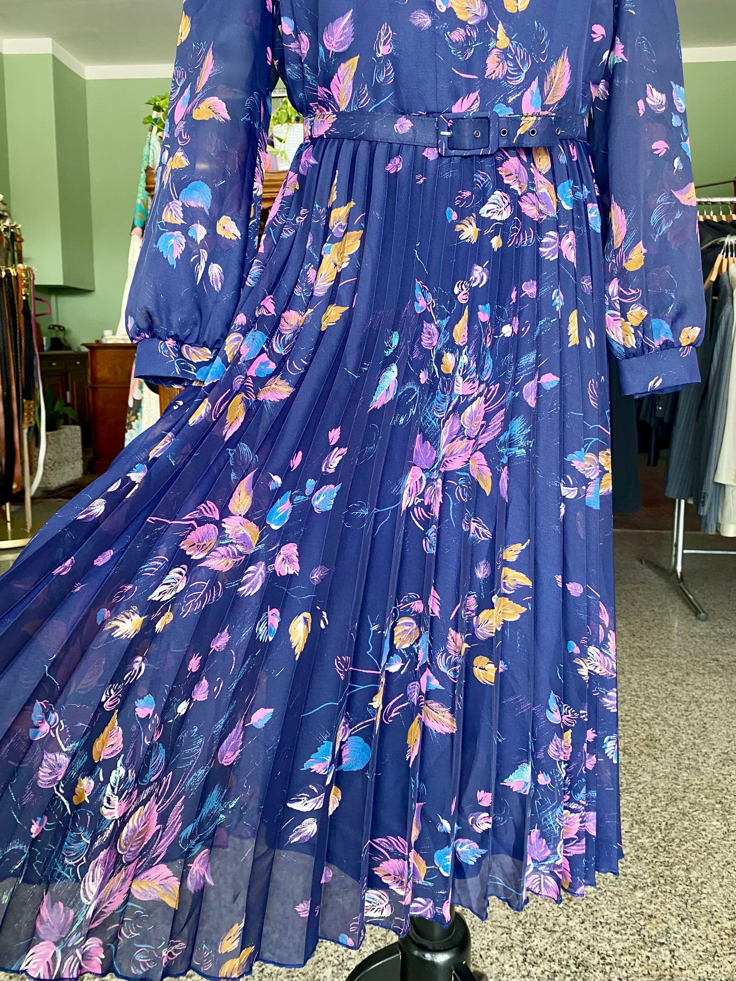 Abito anni ‘70 classico in voile - TG. 46 circa