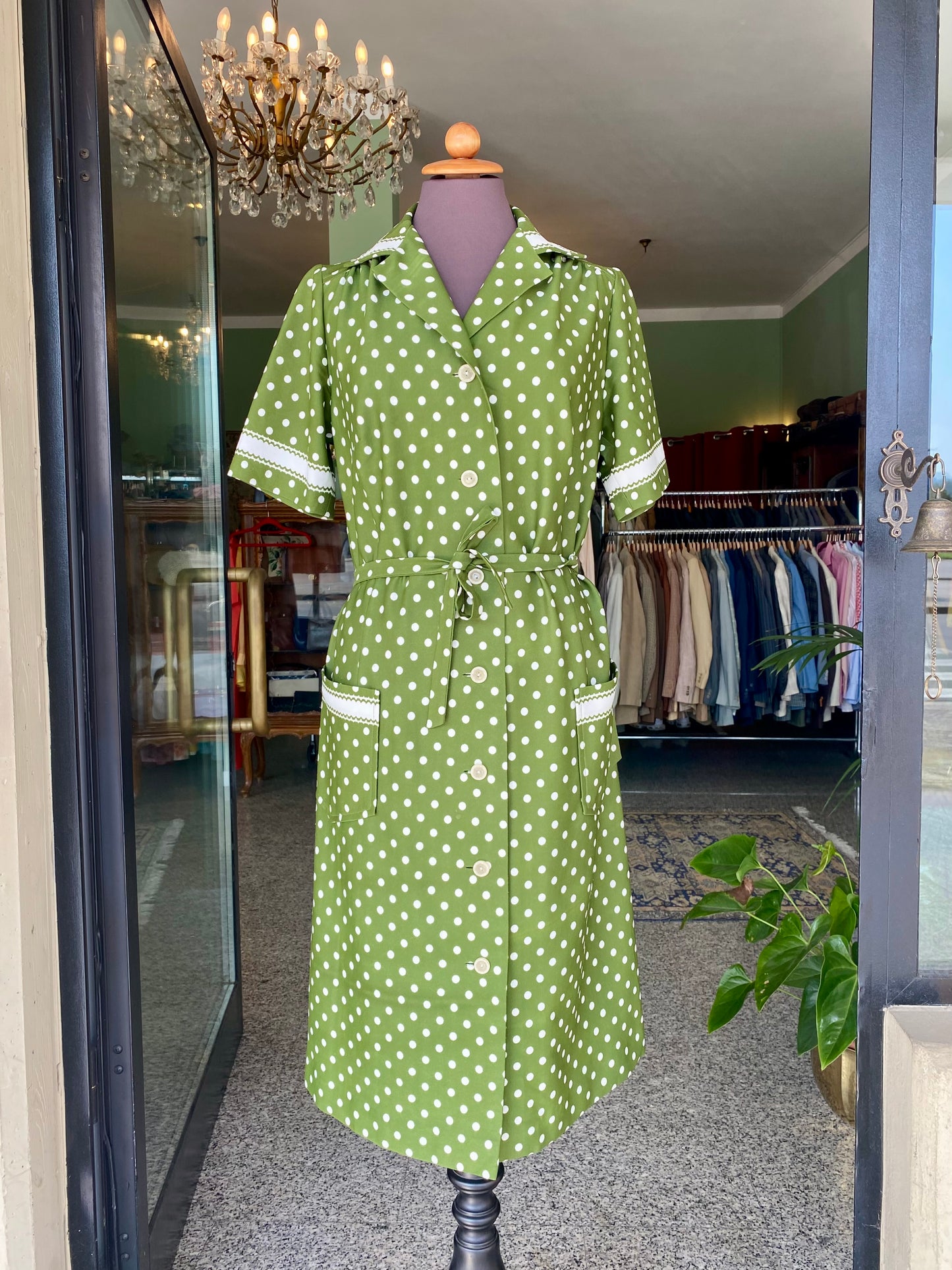 Abito verde a pois - TG. 46/48/50