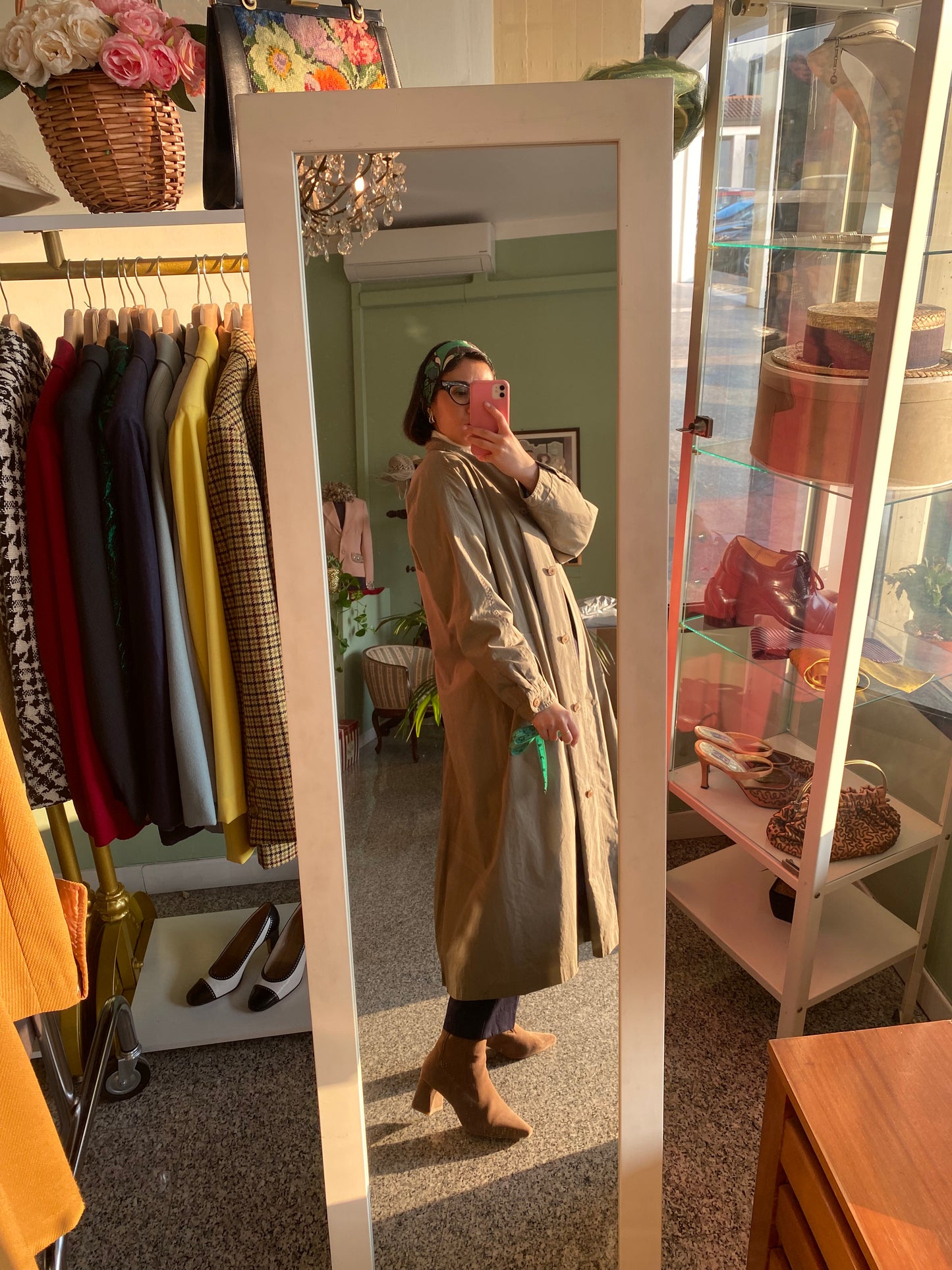 Trench anni ‘80 cachi - TG. 42/44/46