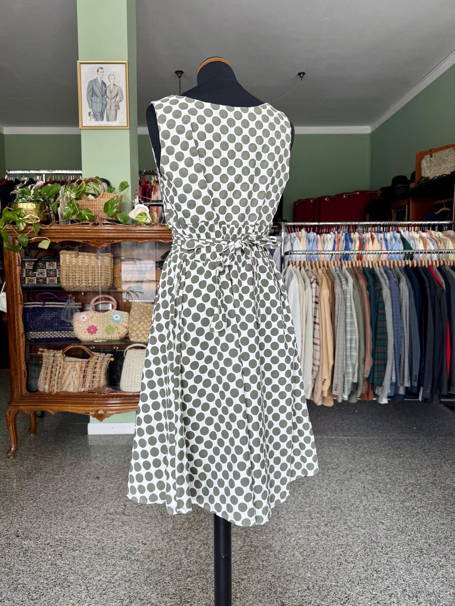 Abito a pois in cotone - TG. 40/42