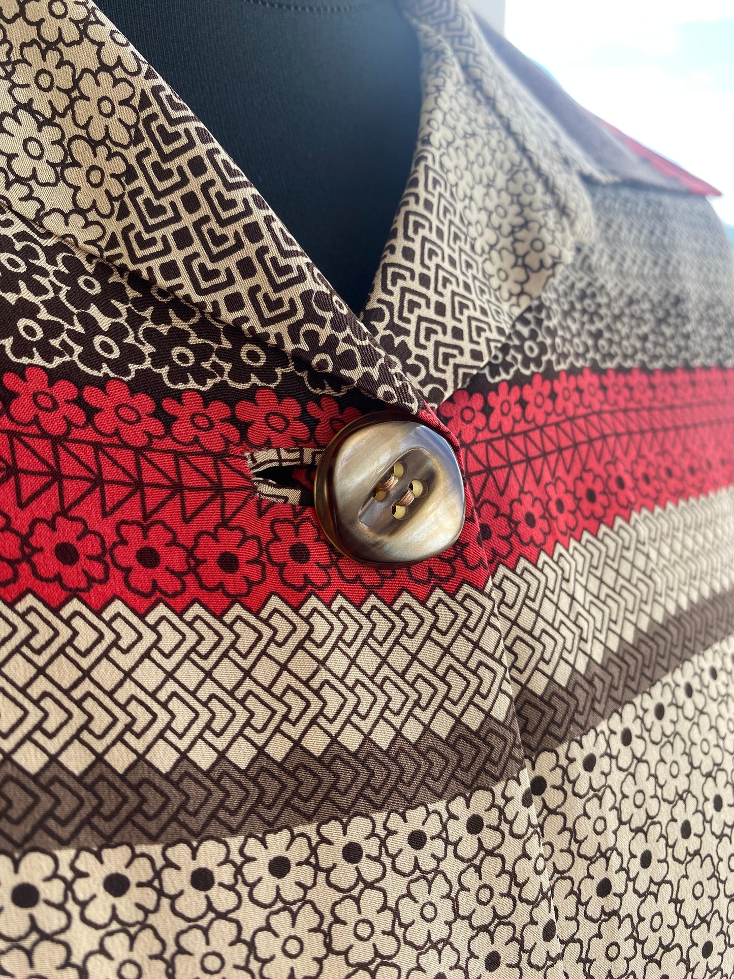 Abito anni ‘70 sartoriale in pura seta - TG. 40