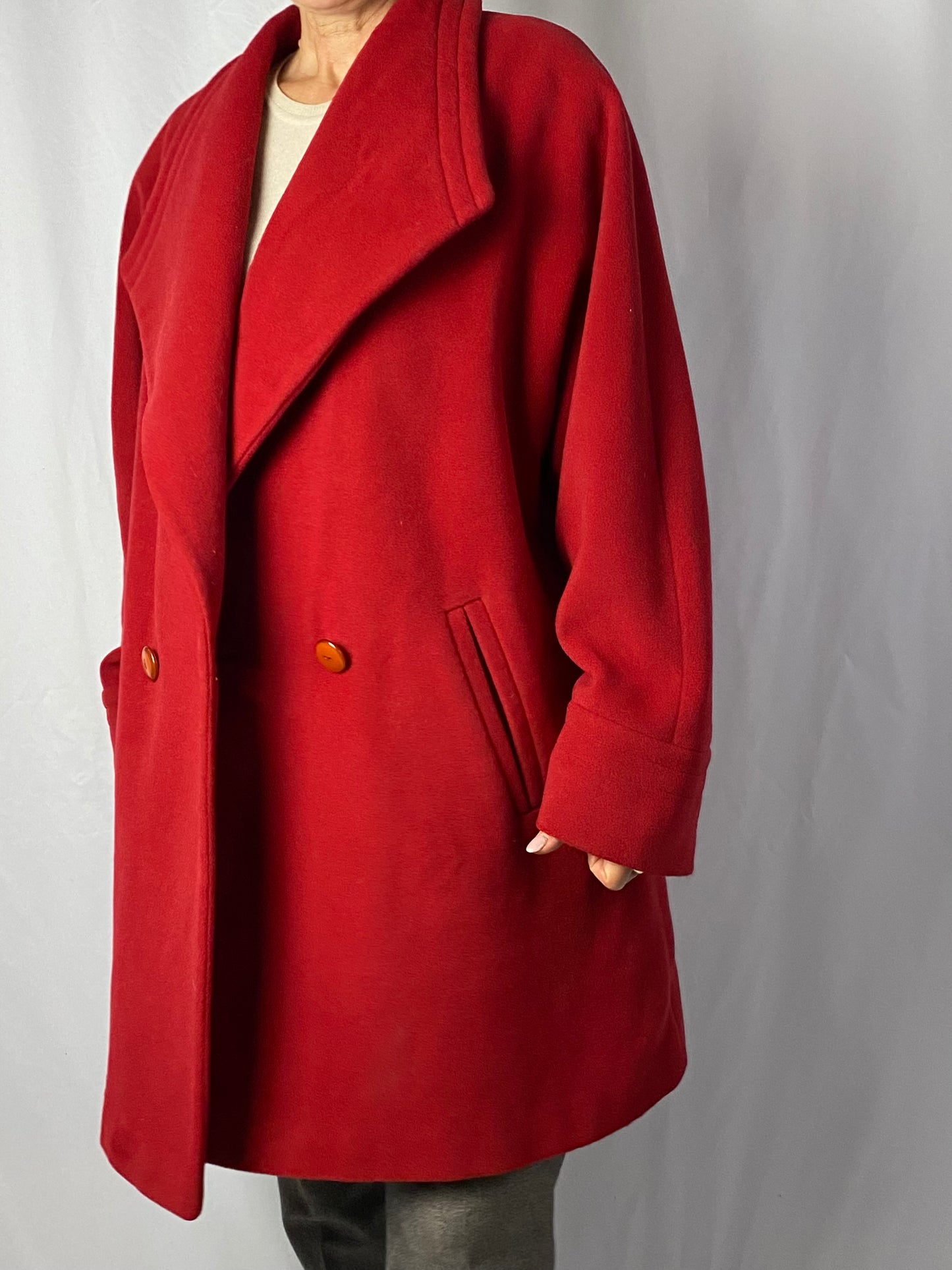 Cappotto rosso anni ‘80 - TG. Ok da 48 in su - guarda le misure