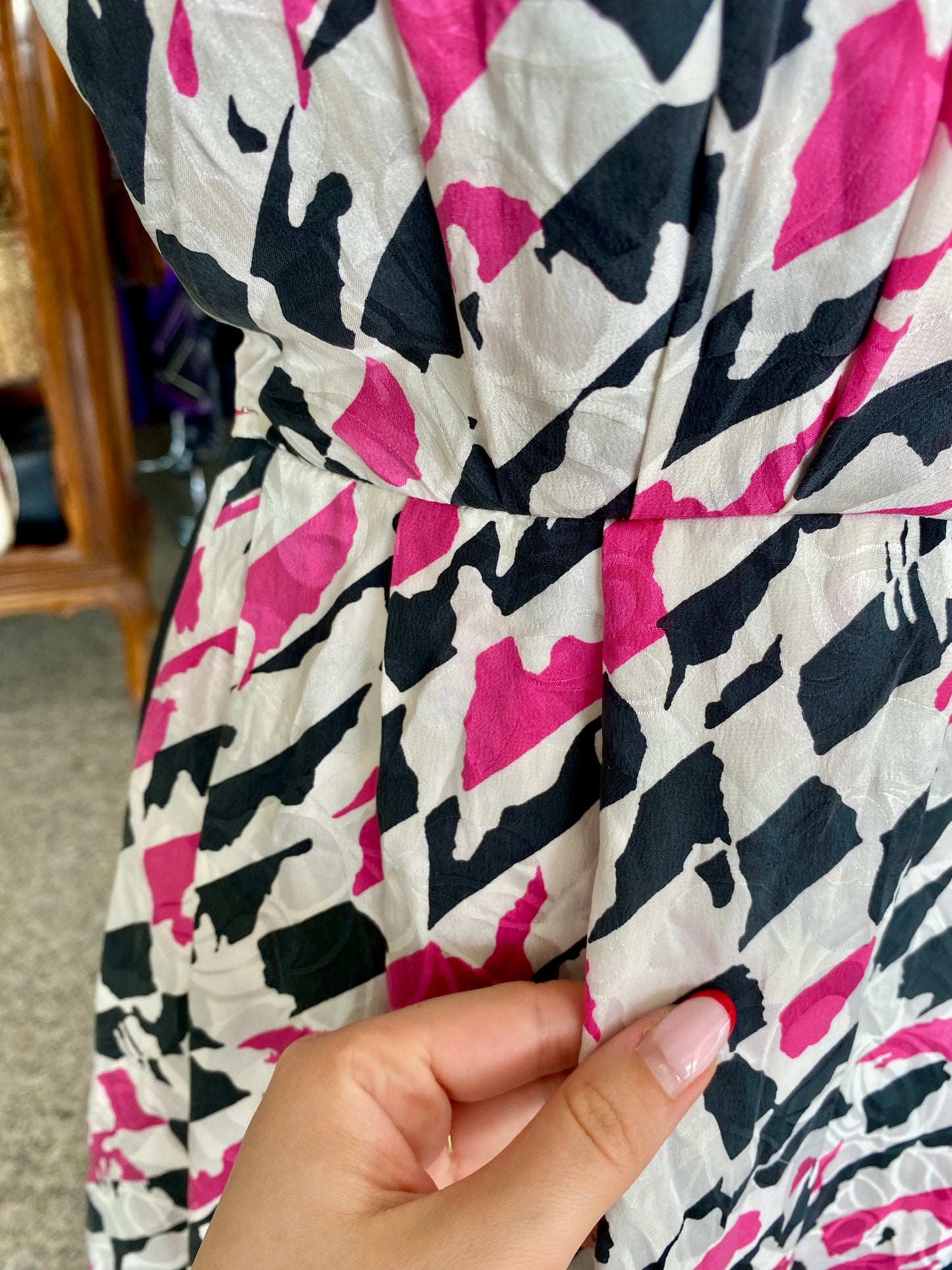 Abito sartoriale anni ’80 in pura seta – schiena scoperta - TG. 38