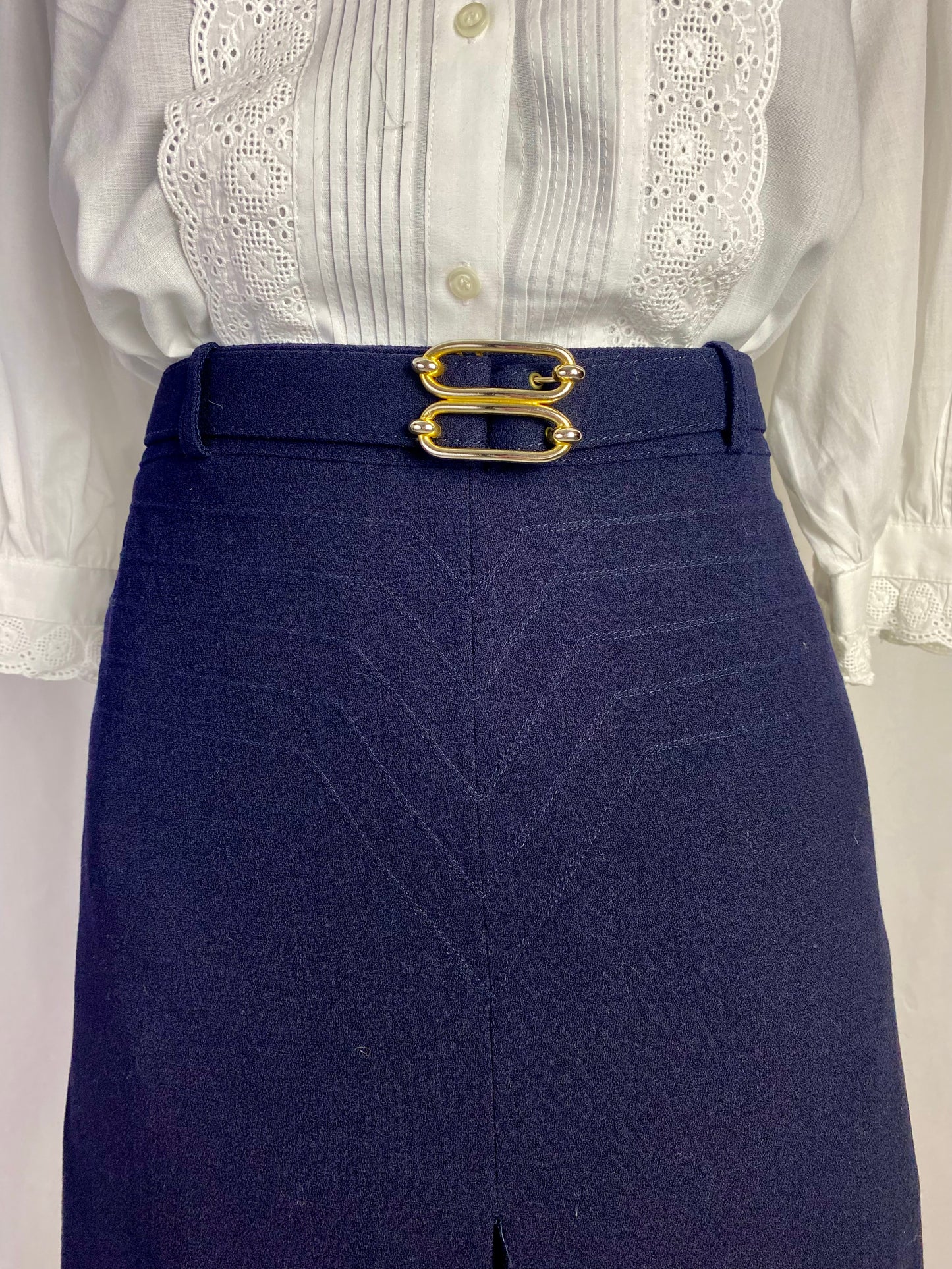 Gonna in crepe di lana nuova fondo di magazzino - TG. 40