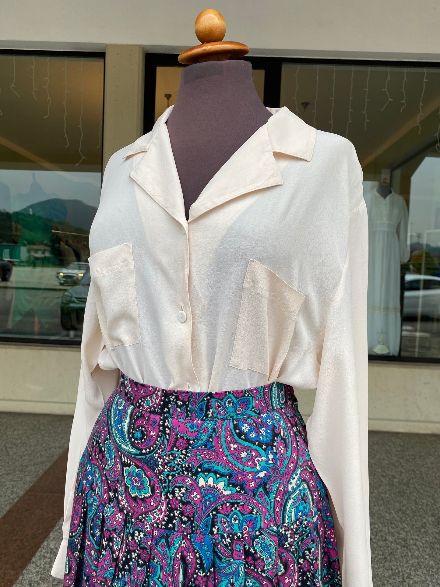 Camicia in seta panna - TG. 50