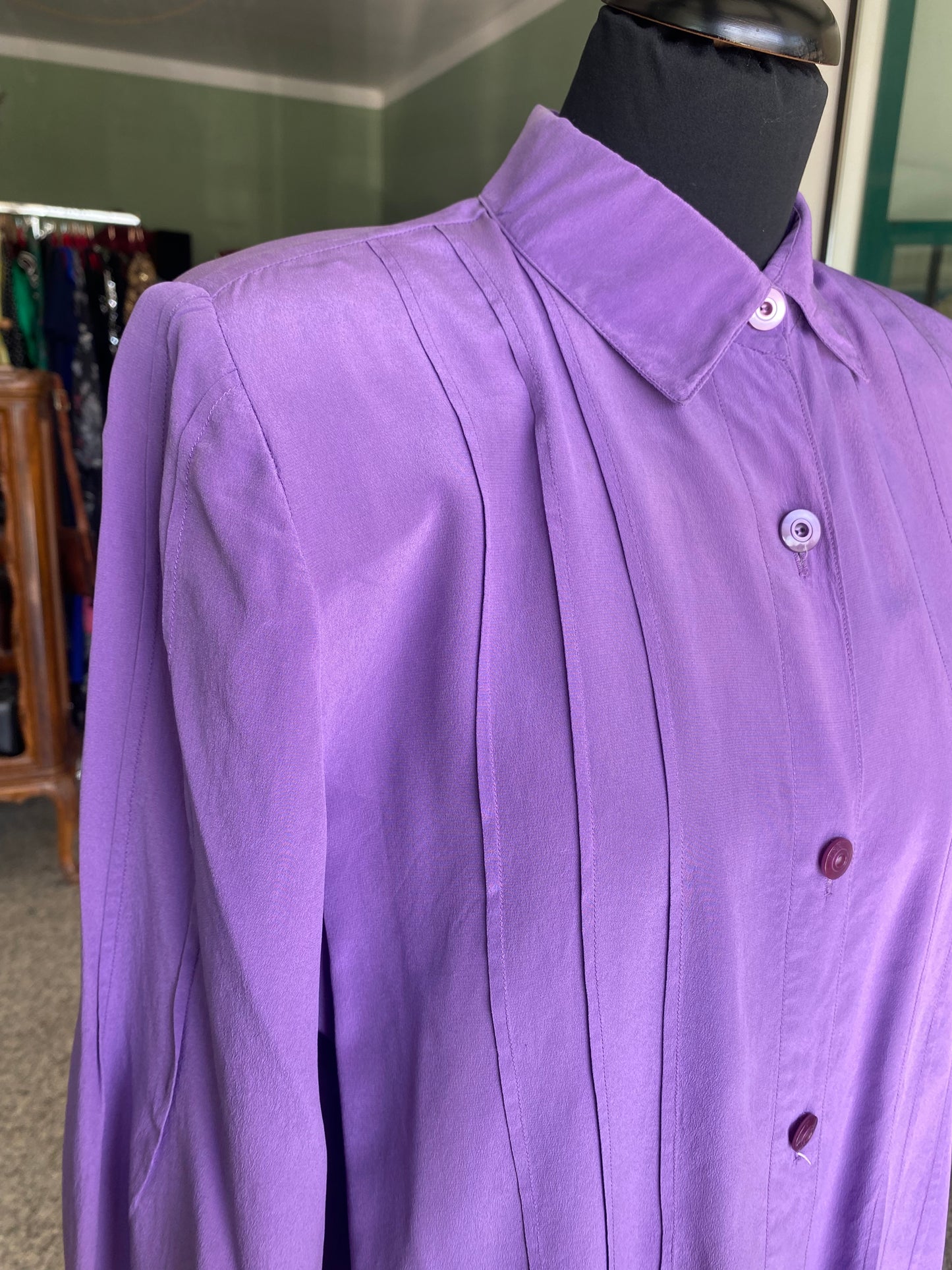 Camicia in seta viola - TG.