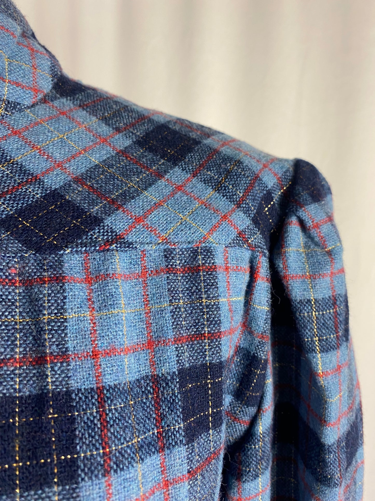 Abito anni ‘70 sartoriale in tartan - TG. 44 circa