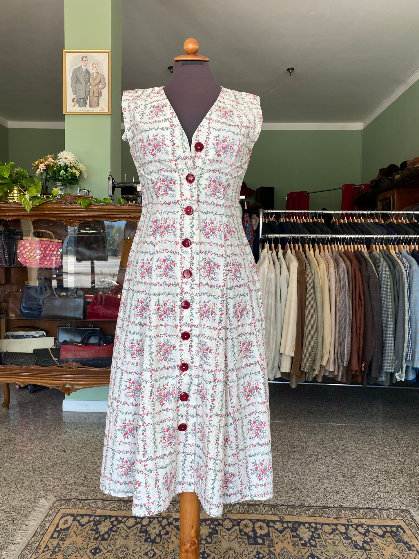 Abito anni ‘50 in cotone - TG. 40 con poco seno - Guardare le misure in cm