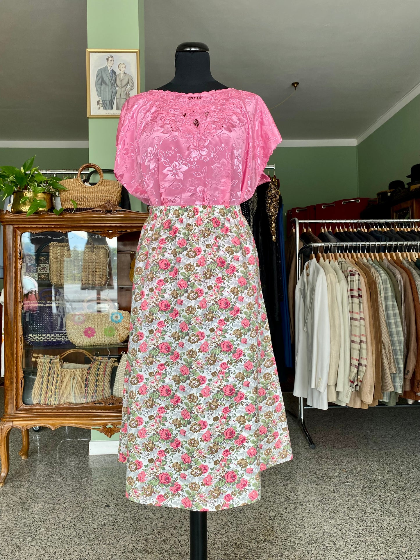 Blusa in seta rosa - TG. 46/48/50