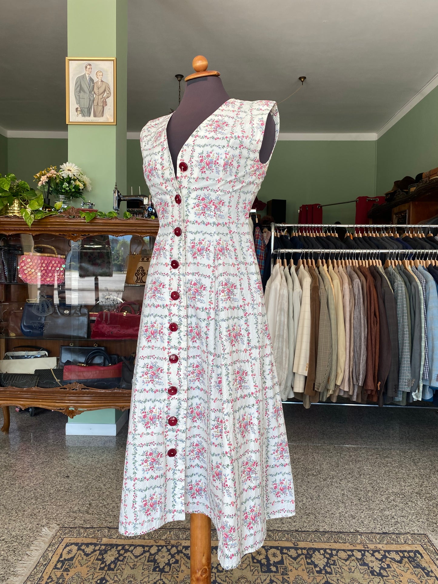 Abito anni ‘50 in cotone - TG. 40 con poco seno - Guardare le misure in cm