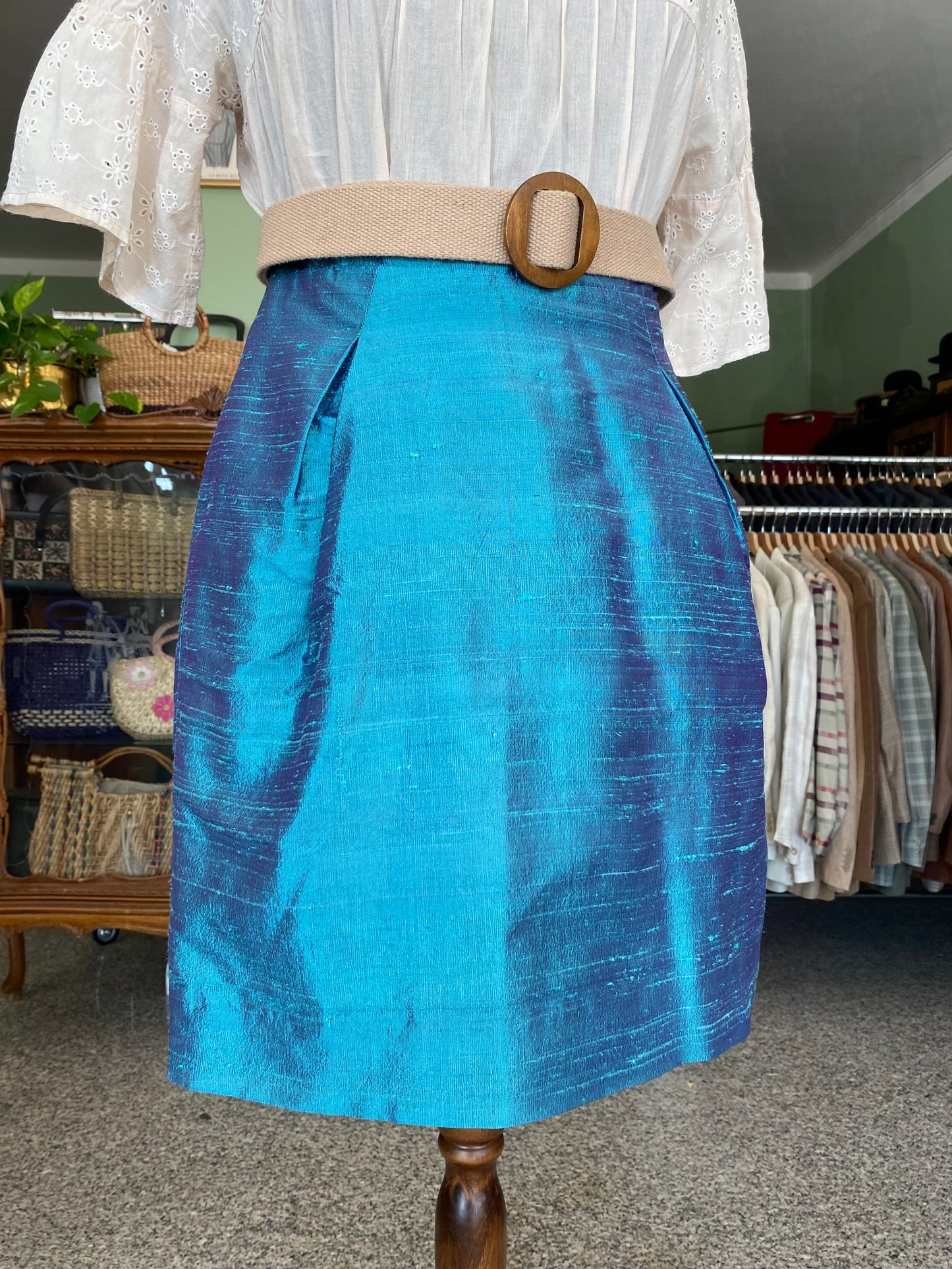Gonna sartoriale in shantung di seta - TG. 40