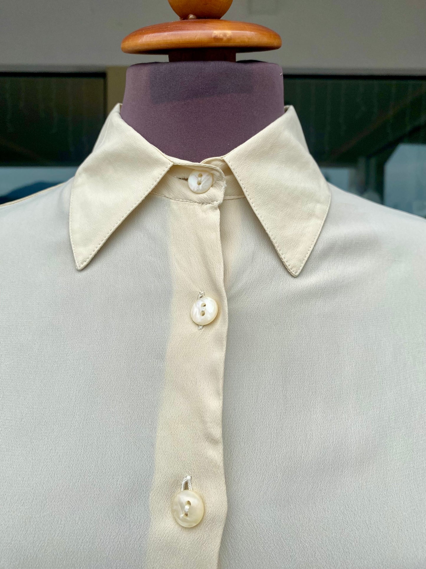 Camicia in seta panna - TG. 38/40