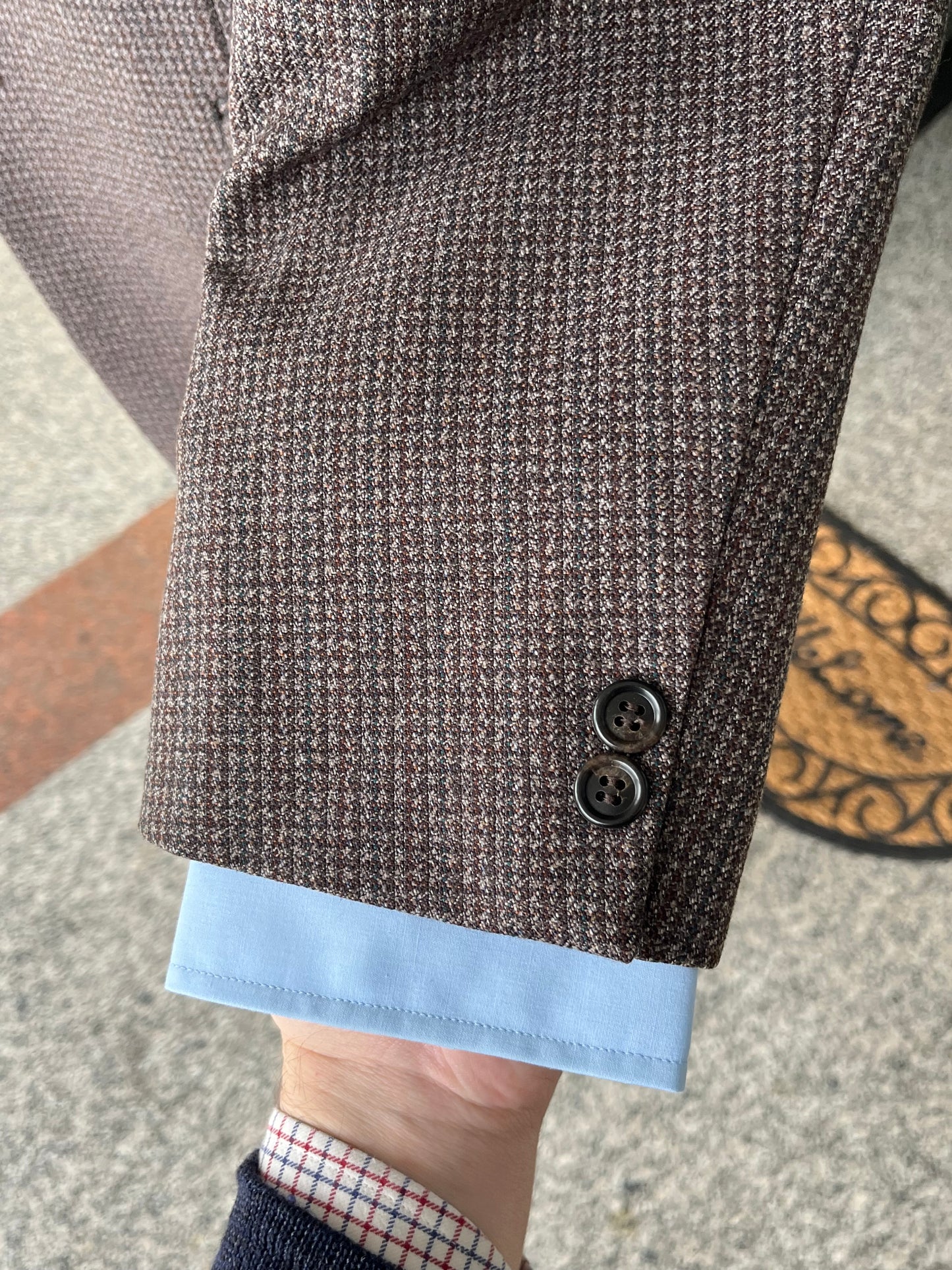 Completo anni '70 tweed tg. 56 drop 4