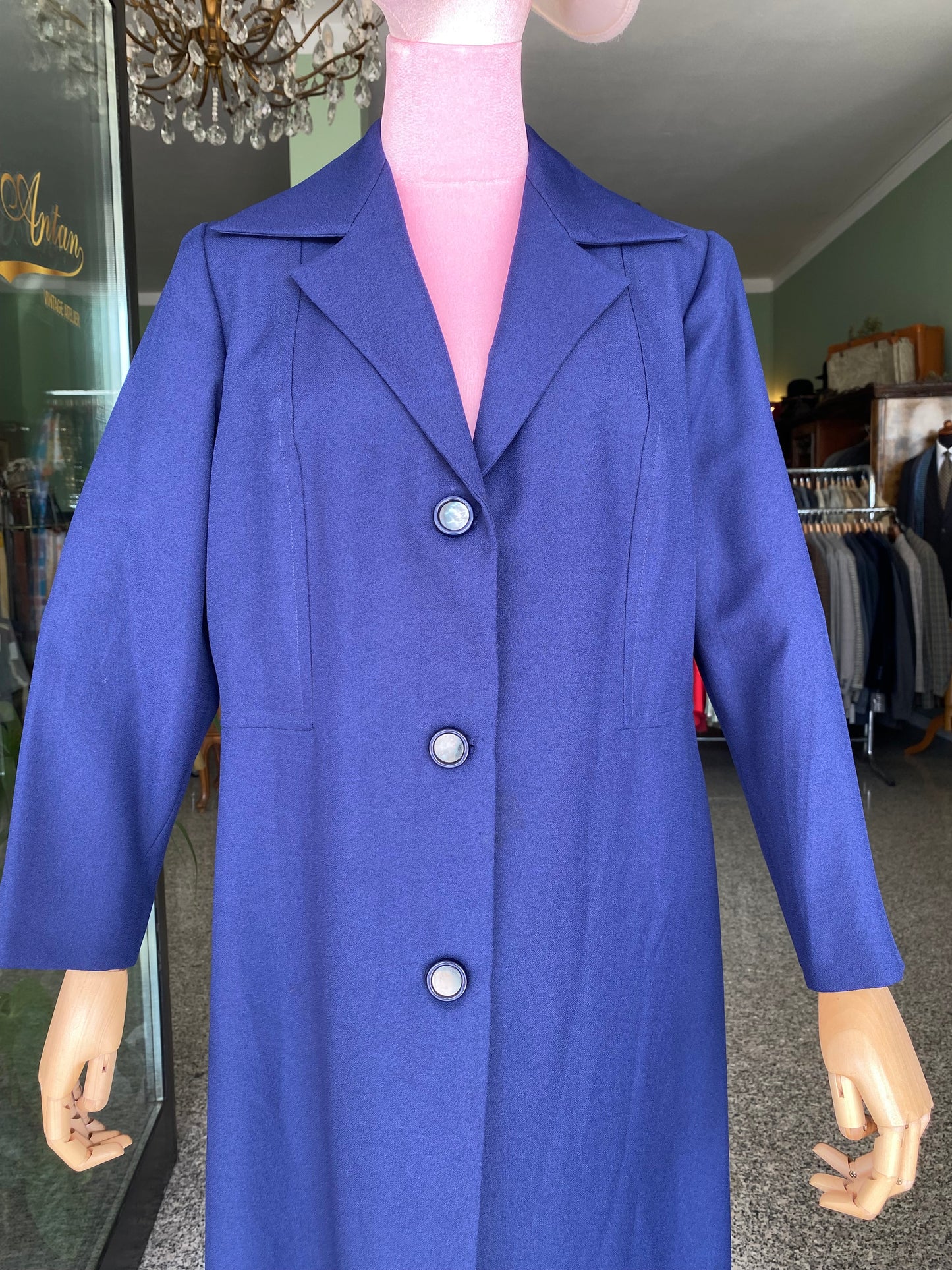Soprabito sartoriale blu anni ‘60 - TG. 44/46