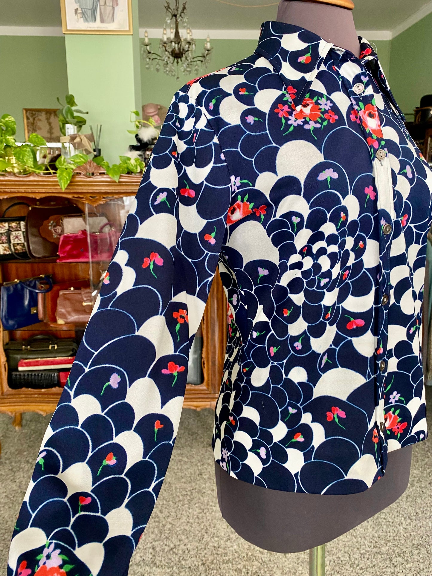 Camicia anni ‘70 stampa psichedelica - TG. 40/42
