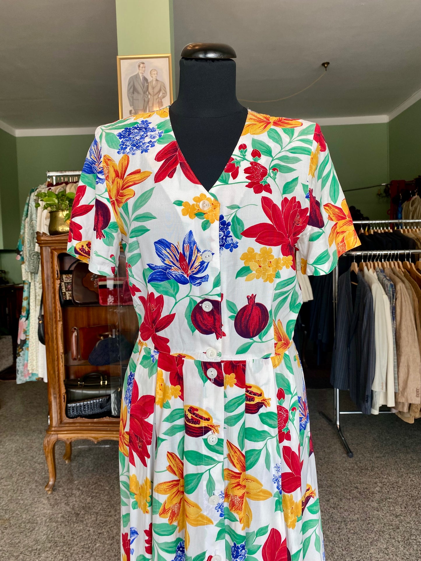 Abito chemisier con melograni - TG. 40