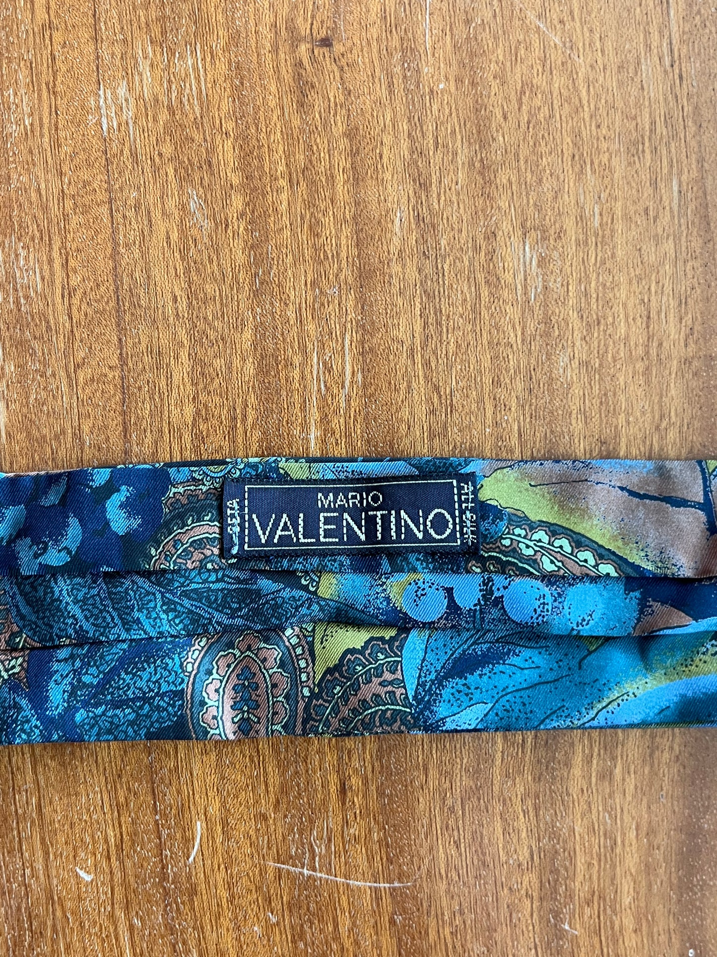 Ascot Mario Valentino seta fantasia astratta